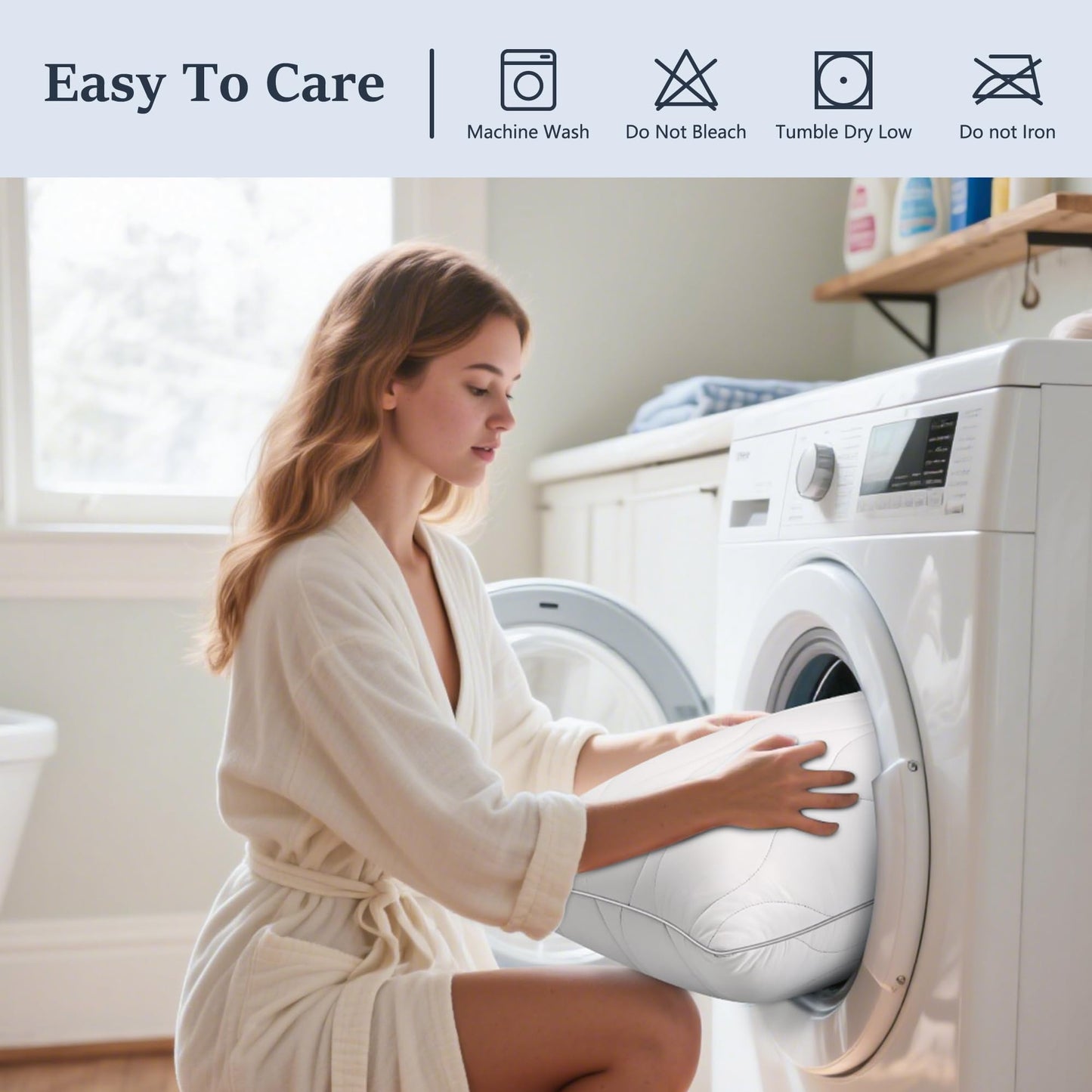 COZSINOOR Cooling Bed Pillows Queen Size Set of 2, Hotel-Quality Fluffy Microfiber Fill - Down Alternative for Side, Back & Stomach Sleepers, Breathable & Skin-Friendly - Medaid International