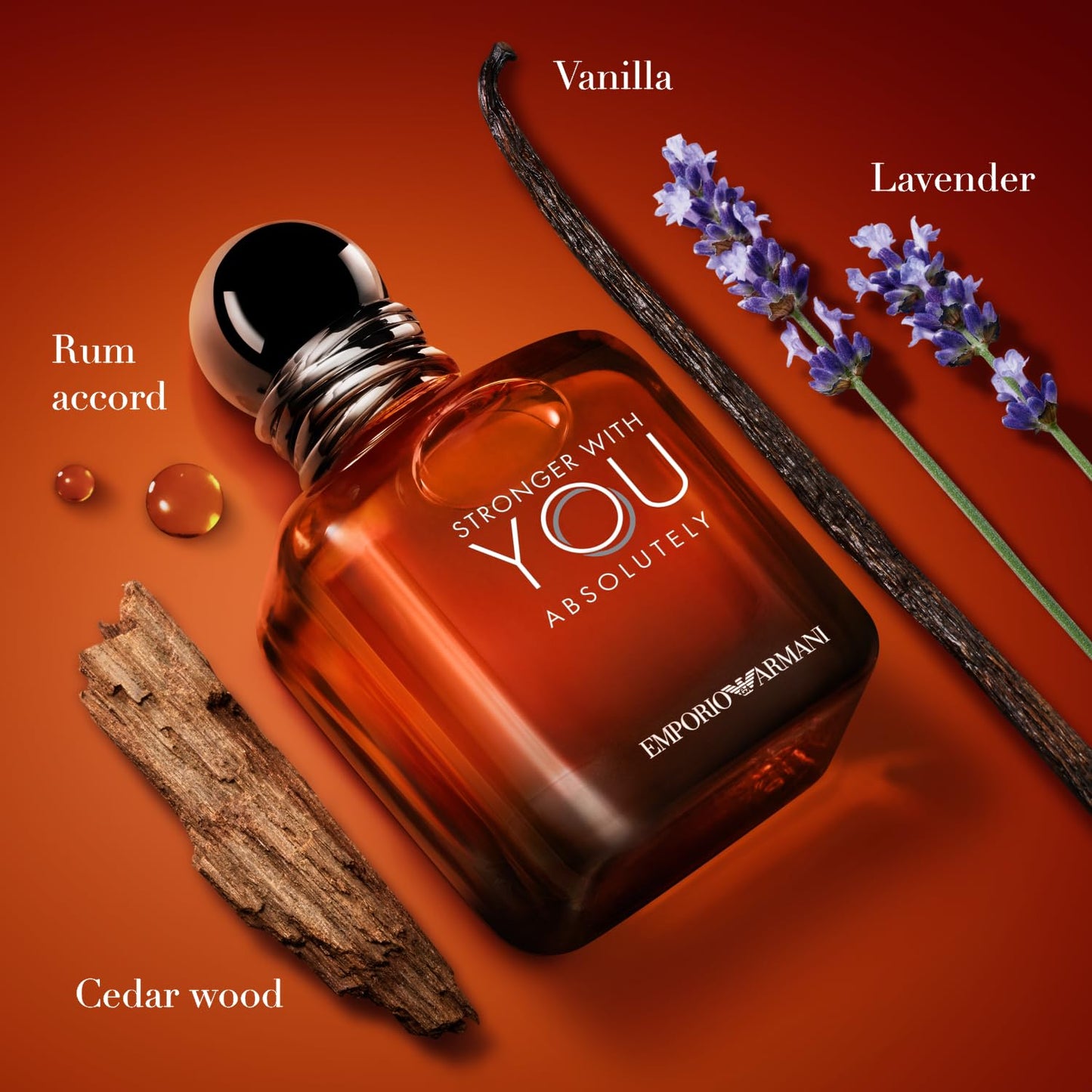 Armani Beauty - Stronger With You Absolutely - Parfum - Cologne for Men - Spicy Ambery Gourmand Men’s Fragrance – Rum Accord, Cedarwood, Lavendar & Vanilla Notes - 3.4 Fl Oz - Medaid International