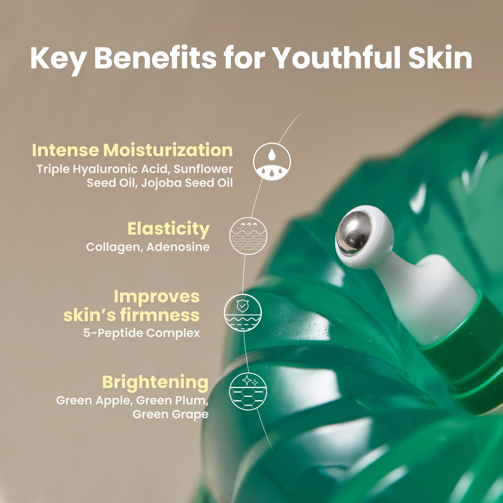 AXIS-Y Vegan Collagen Eye Serum - K Beauty Triple Hyaluronic Acid & Peptide Collagen Serum Improve Skin Elasticity, Reduce Fine Lines & Dark Circles - Vegan Korean Skin Care Eye Cream - 0.33 fl. oz. - Medaid International