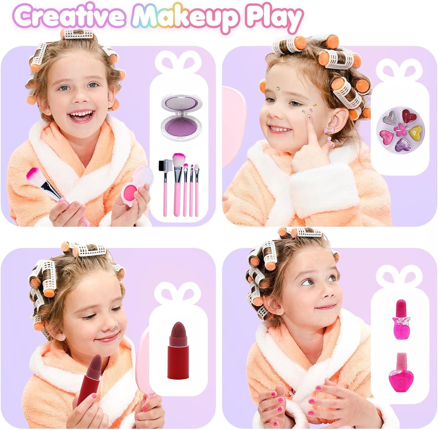 Advent Calendar 2025 Girls Makeup, 24 Days Beauty Advent Calendar Countdown Christmas Gifts Washable Cosmetics for Girls Xmas Makeup Gifts - Medaid International