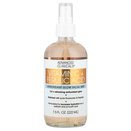 Advanced Clinicals, Vitamin C + Aloe Vera, Antioxidant Glow Facial Mist, 222 ml - Medaid International