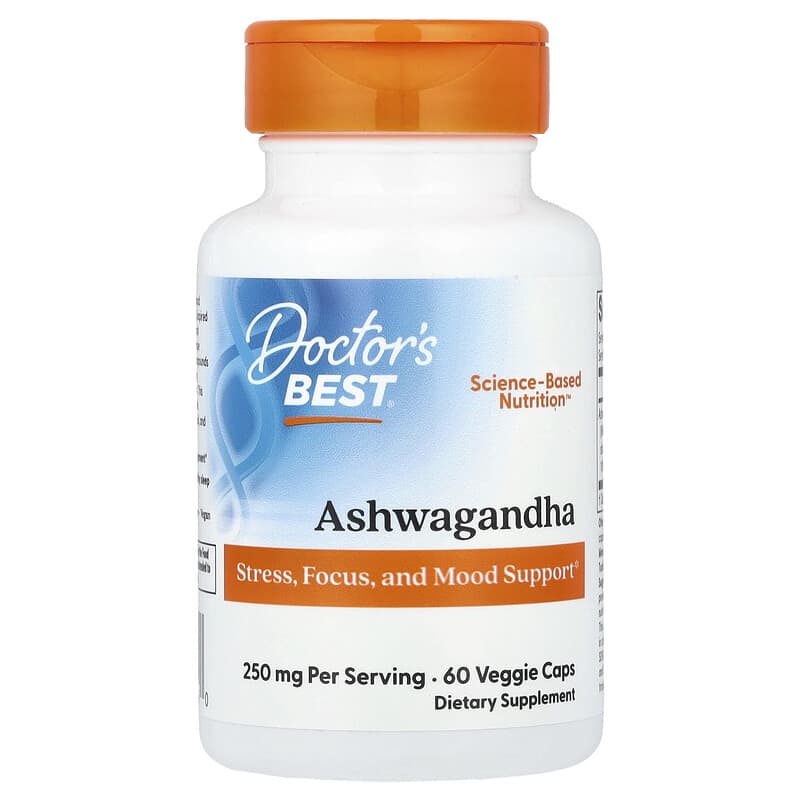Doctor's Best, Ashwagandha, 250 mg, 60 Veggie Caps - Medaid International