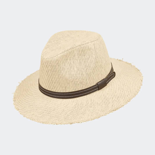 Stamion Fedora Fringes And Stripe Men Beach Hat Natural - Medaid International