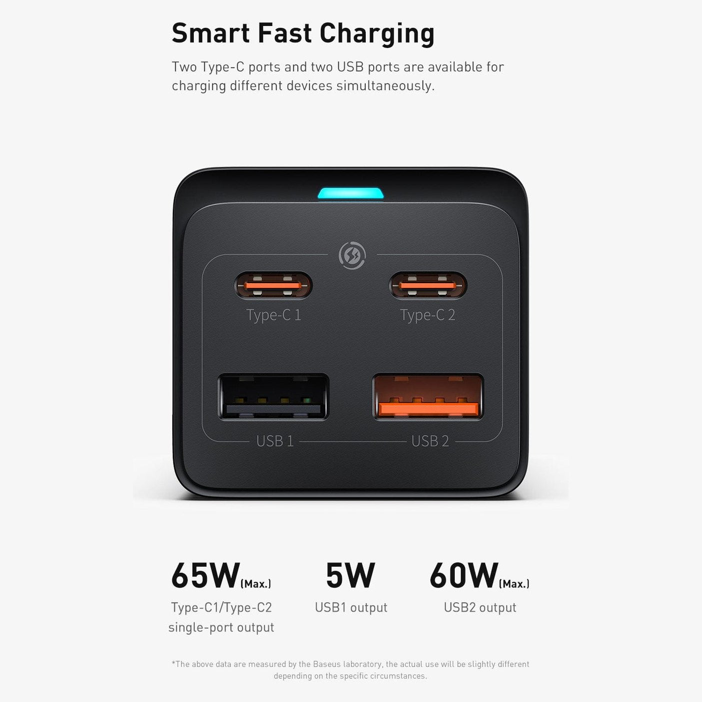 BASEUS DESKTOP POWER STRIP 65W  EA1080 - Medaid International