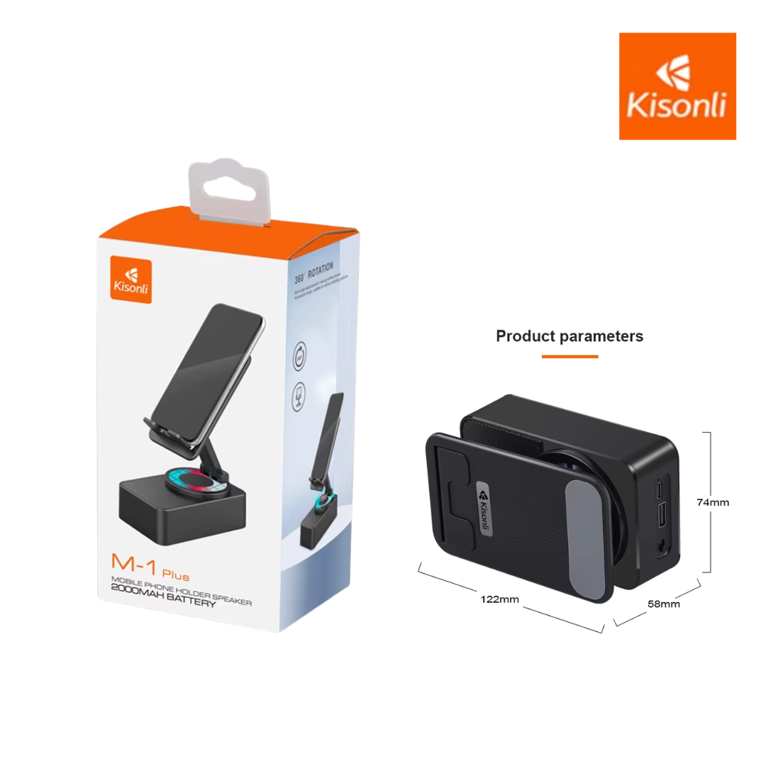 Kisonli M1PLUS Mini Portable Phone Holder Professional Wireless Speaker - Medaid International