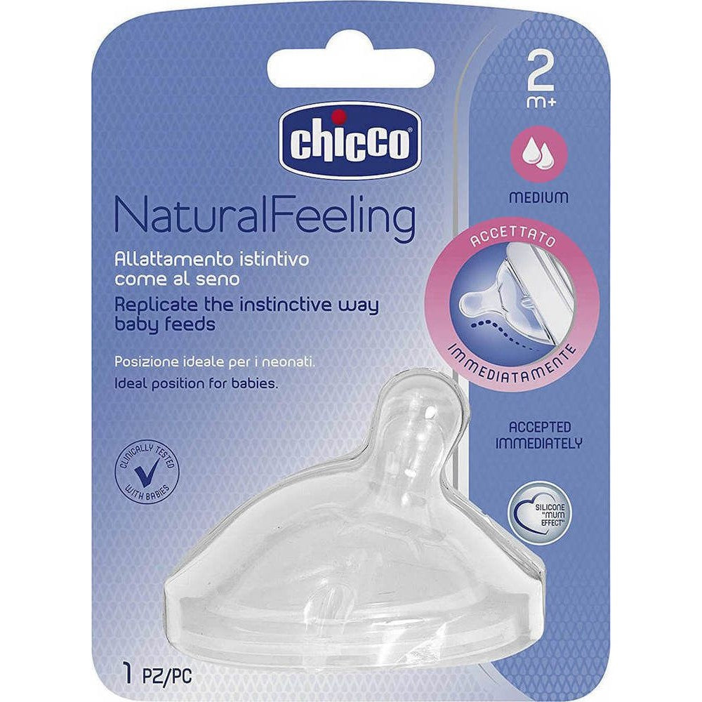 Chicco Nipple Natural feeling medium 2m+ - Medaid International