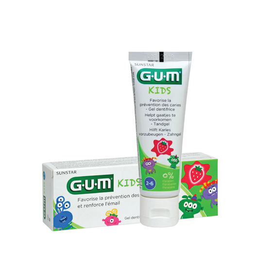 GUM Kids Toothpaste Gel 2-6 Years Strawberry 50ML - Medaid International