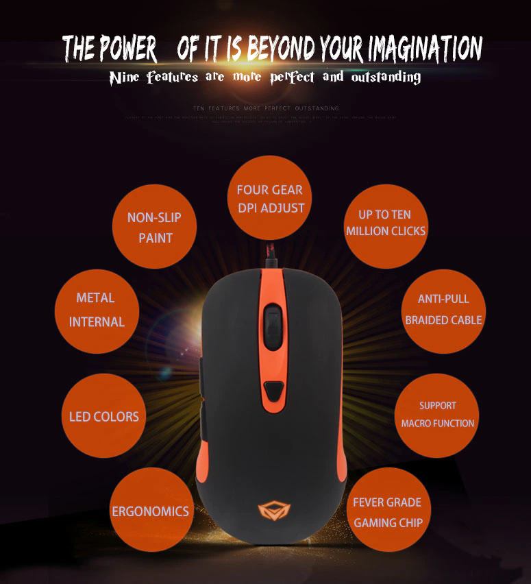 MeeTion GM30 Programmable Classic Gaming Mouse - Medaid International