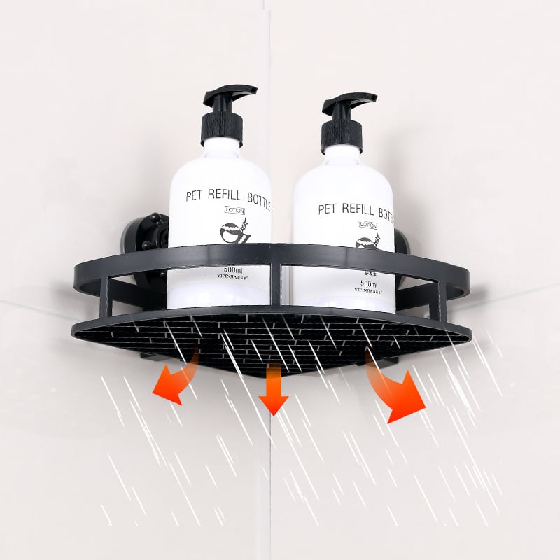 Plastic Corner Bathroom Suction Rack