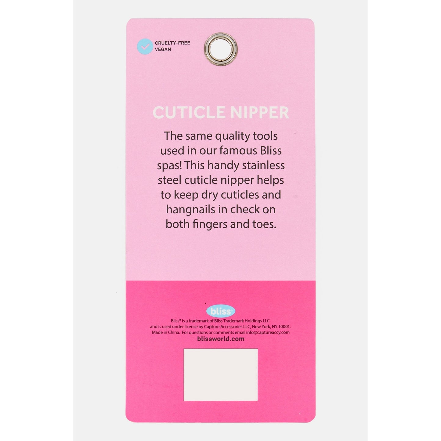 Bliss 1 Piece Cuticle Nipper, Pink - Medaid