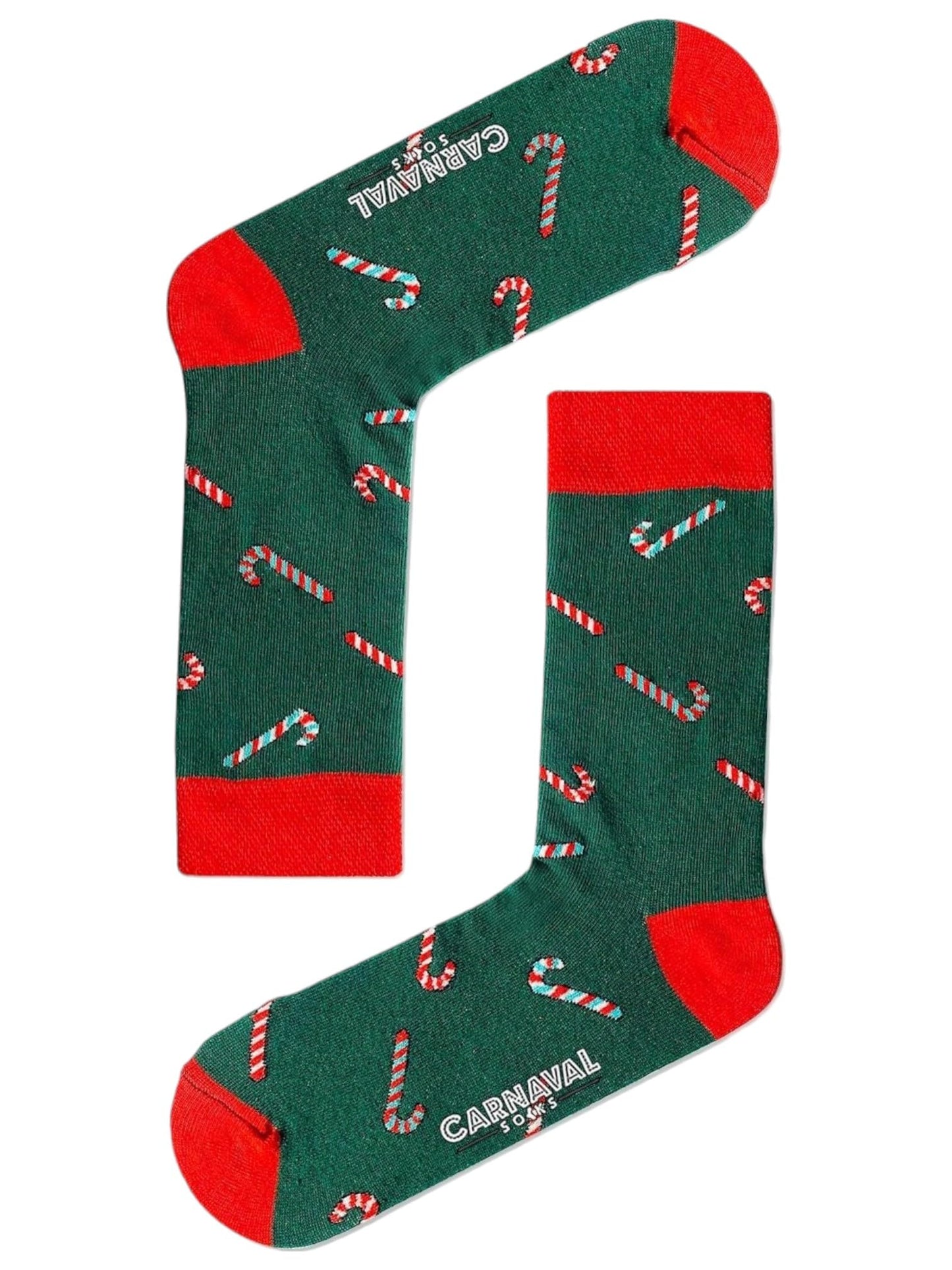 CARNAVAL SOCKS THE PARTY HAS BEGUN Women's & Men's Christmas Novelty Socks, Multicolor Cartoon Crew Length, 2 Count, Adults, Christmas Lovers, Novelty Socks Enthusiasts - Medaid International