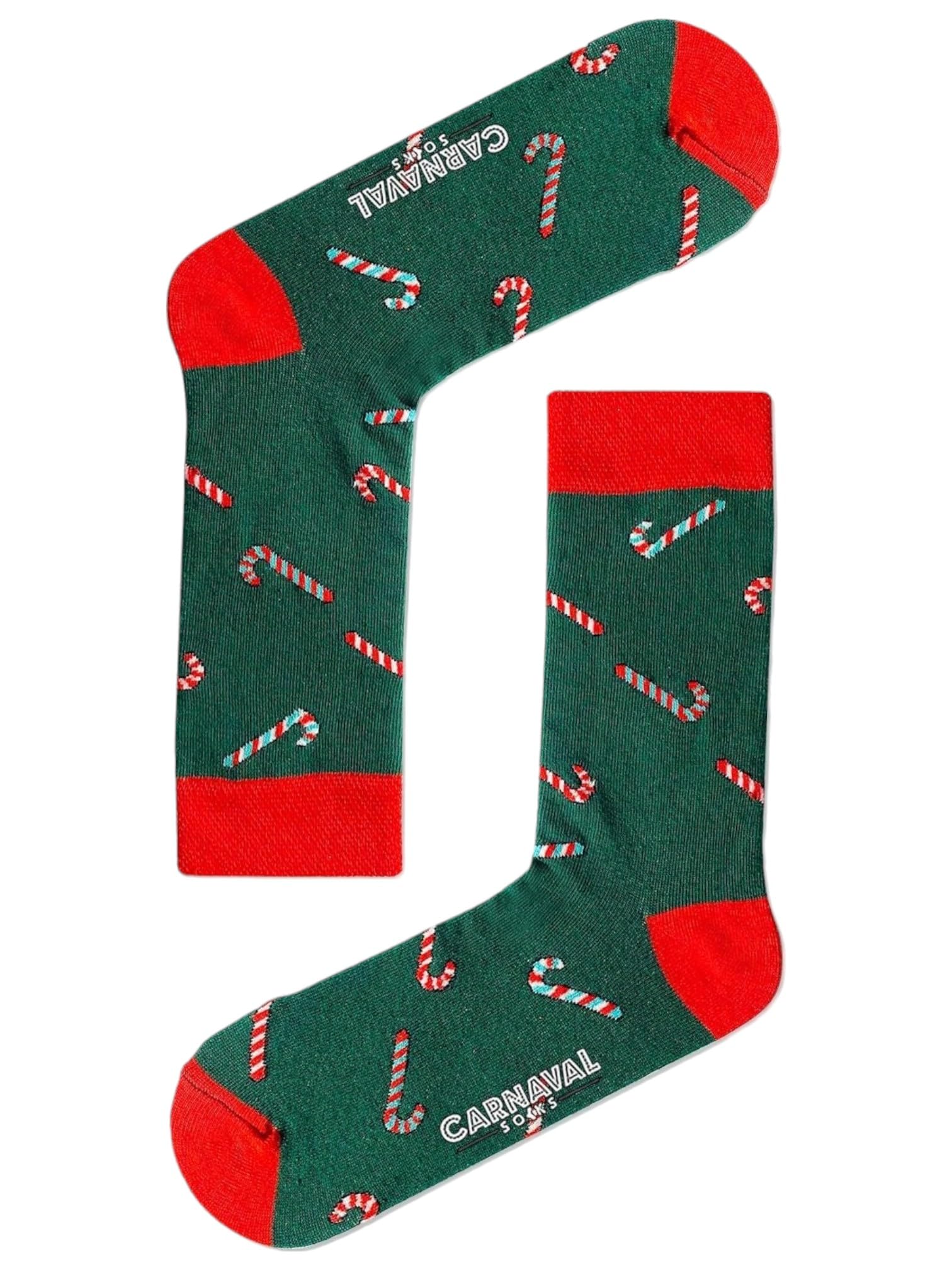 CARNAVAL SOCKS THE PARTY HAS BEGUN Women's & Men's Christmas Novelty Socks, Multicolor Cartoon Crew Length, 2 Count, Adults, Christmas Lovers, Novelty Socks Enthusiasts - Medaid International