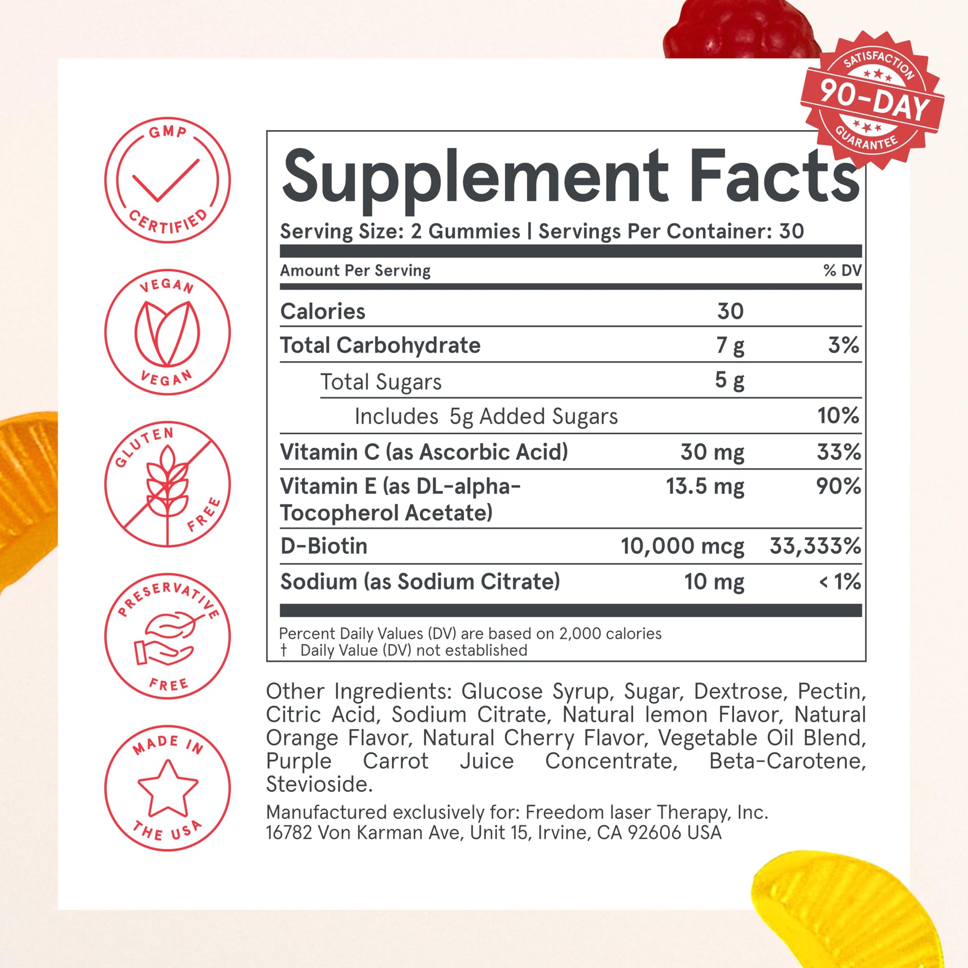 iRestore Hair Gummy Vitamins, Vegan Biotin Gummies for Hair Skin and Nails Gummies, Hair Gummies, Biotin Gummies for Hair Growth Biotin Vitamins Hair Vitamins Gummies for Women & Men, Biotin 10000mcg - Medaid International