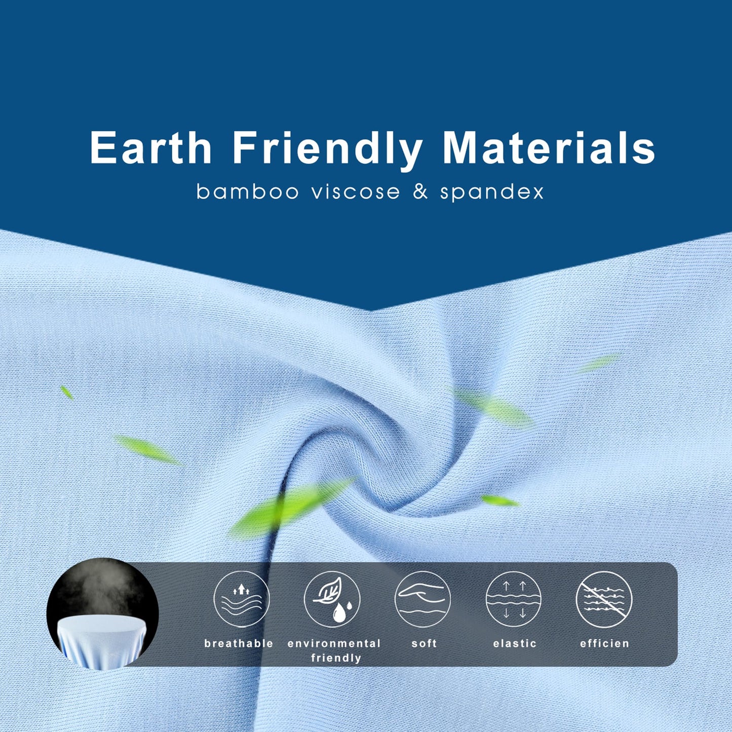 BAMBOO COOL Men's Underwear Breathable Boxer Briefs with Fly Moisture-Wicking Lightweight Underwear - Medaid International