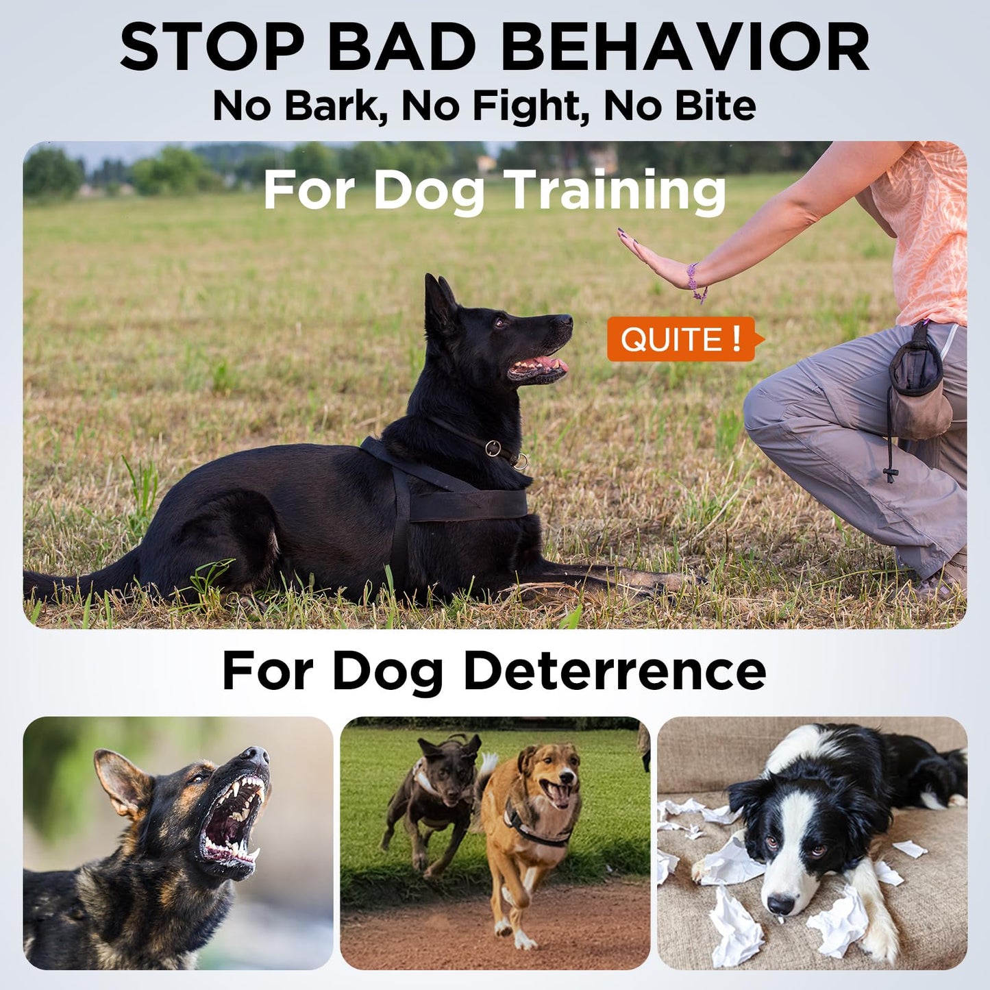 2024 Dog Bark Deterrent Device, Anti-Bark Device for Dog Training & Behavior Aid, No Need to Yell or Pat, Simply Point at The Dog Within 35ft, Ultra-Bright LED Flashlight | Bark Collar Alternative - Medaid International