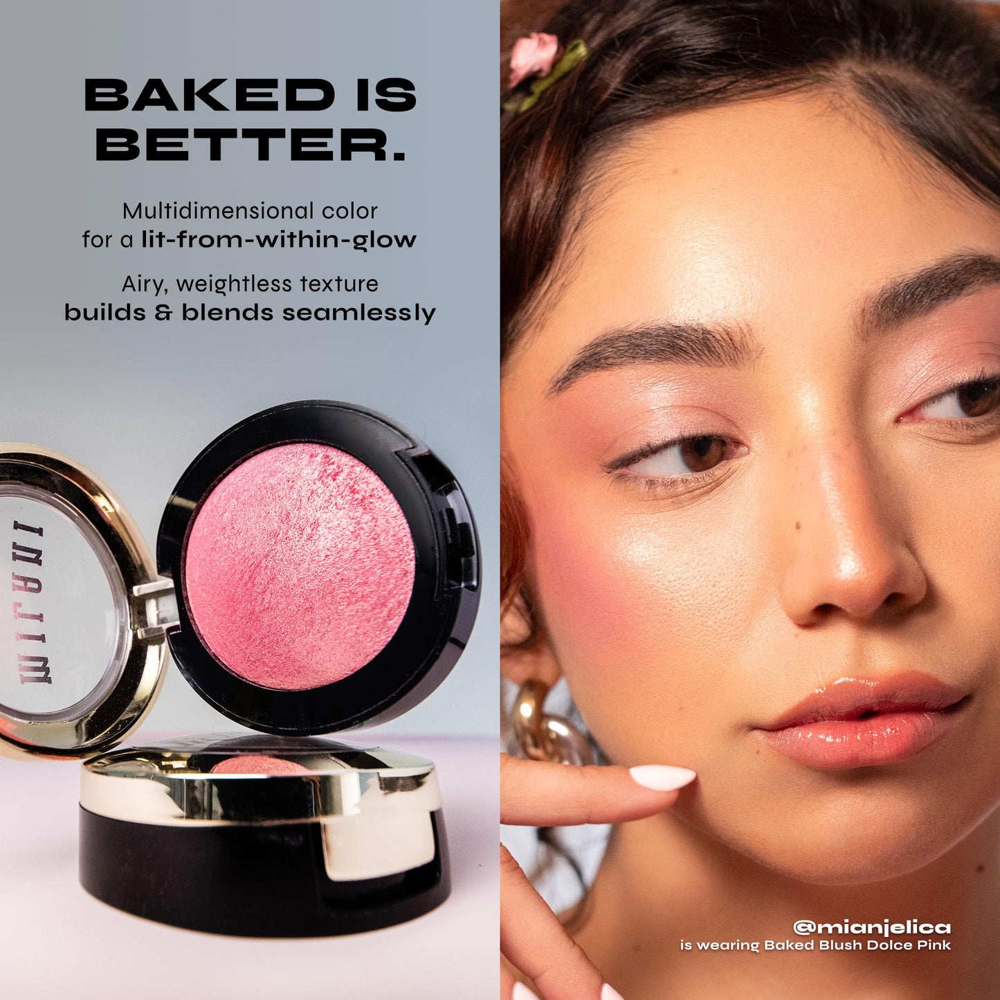 Milani Baked Blush, Powder Blush for Cheeks, Cruelty Free Makeup - Shape, Contour & Highlight Face for a Shimmery or Matte Finish -Petal Primavera - Medaid International