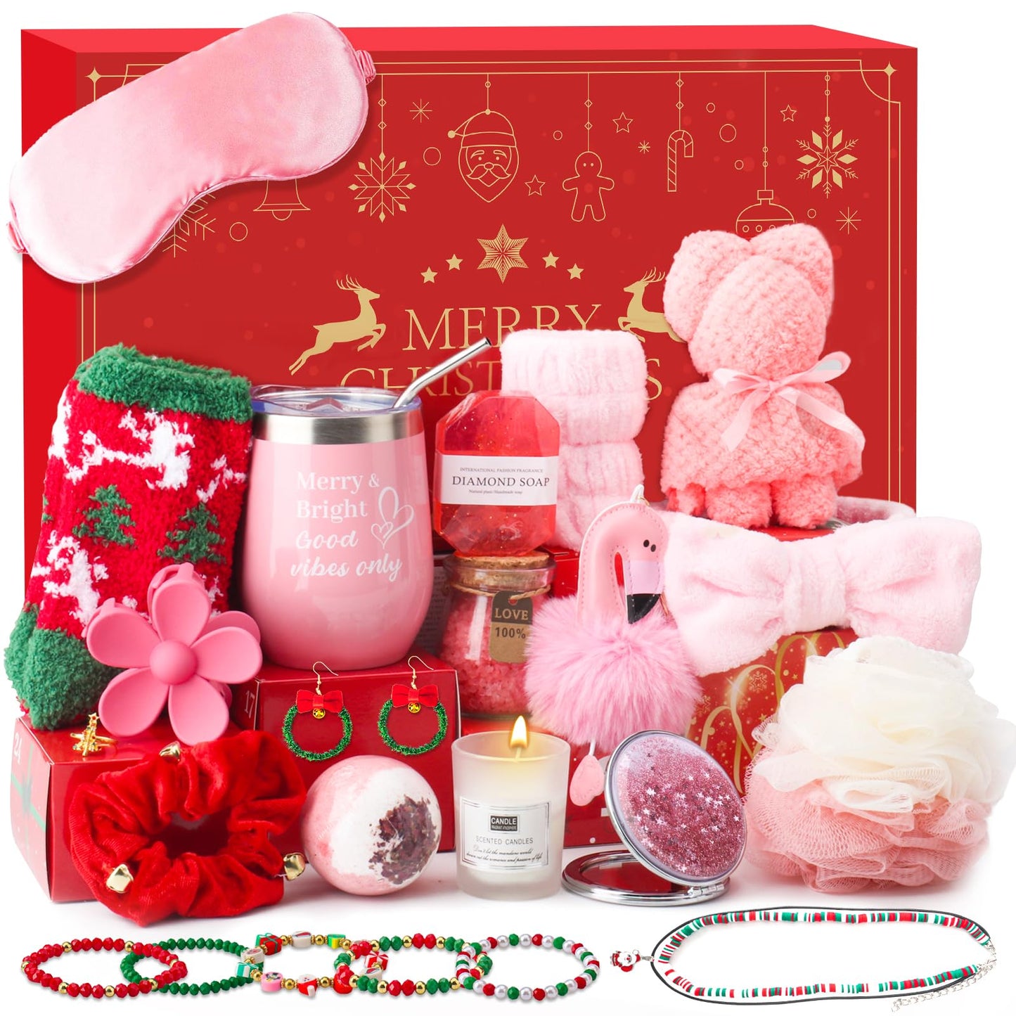 Advent Calendar 2025 Adult Woman,24 Boxes Christmas Countdown Calendar with Beauty,Bath &Jewelry, Ideal Christmas Gift for Women, Friends, Moms - Medaid International