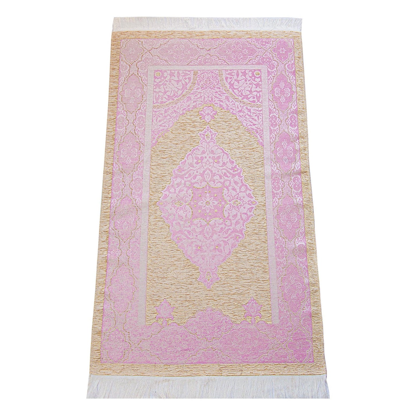 ihvan online Prayer Gift Set for Hajj and Umrah, Muslim Prayer Rug, Prayer Mat, Beads Taasbih, Holy Quran Translated English, Muslim Praying Mat, Islamic Gift Set for Ramadan & Eid, Pink - Medaid International