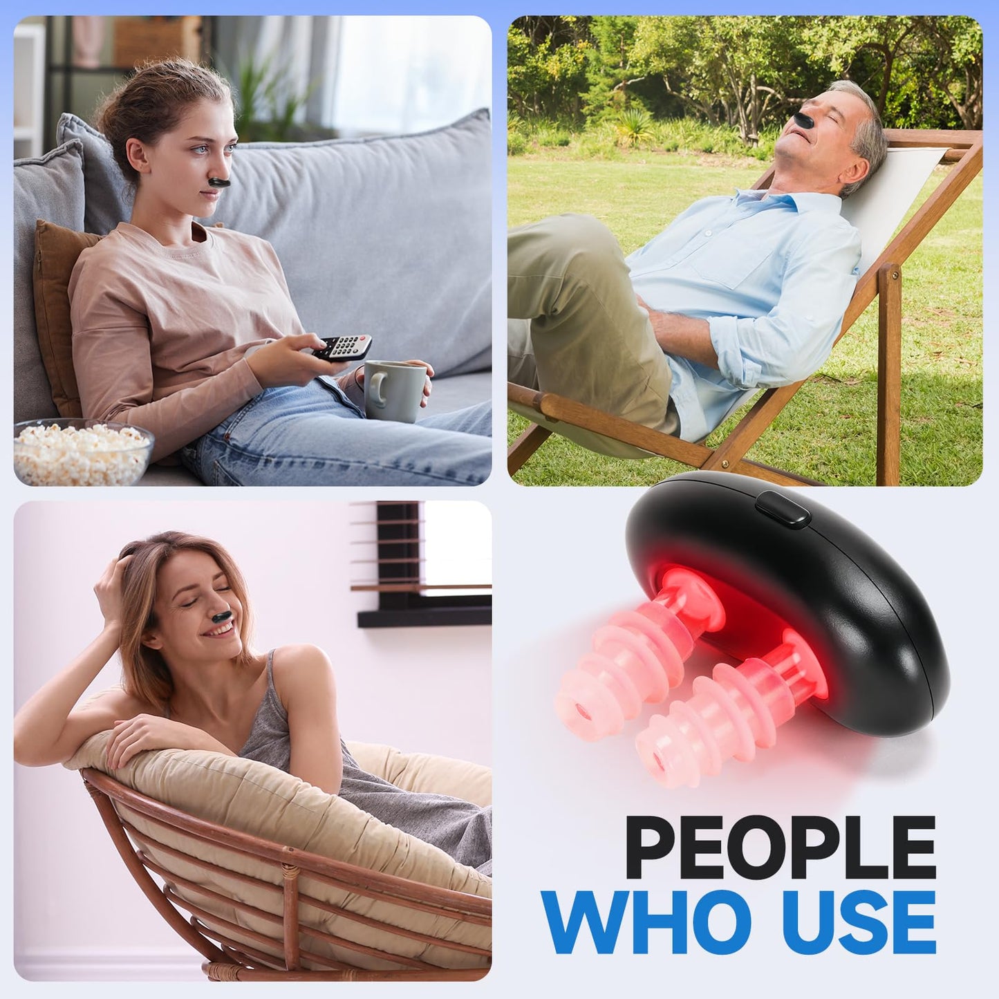 Colds Red Light Nasal Therapy Device, Red Light Nasal Therapy Instrument Red Light Nasal Therapy for Nose, Nasal Soothing Device (2PCS-XL) - Medaid International