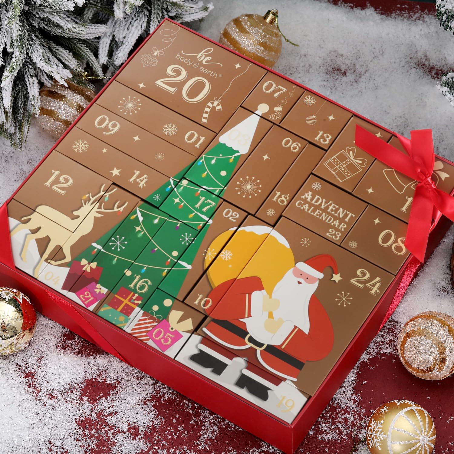 Advent Calendar 2025 BODY & EARTH Holiday Gifts for Women Christmas 24 Days of Beauty Countdow Calendar 24PCS 2025 Skincare Advent Calendar - Medaid International