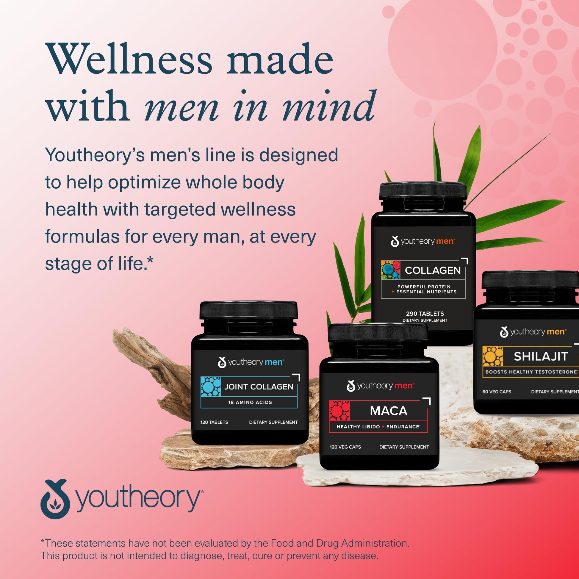 Youtheory Men's Maca - Vegan Maca Supplement for Men - Supports Energy, Stamina & Endurance* - Dairy, Soy & Gluten Free - 120 Vegetable Capsules - Medaid International