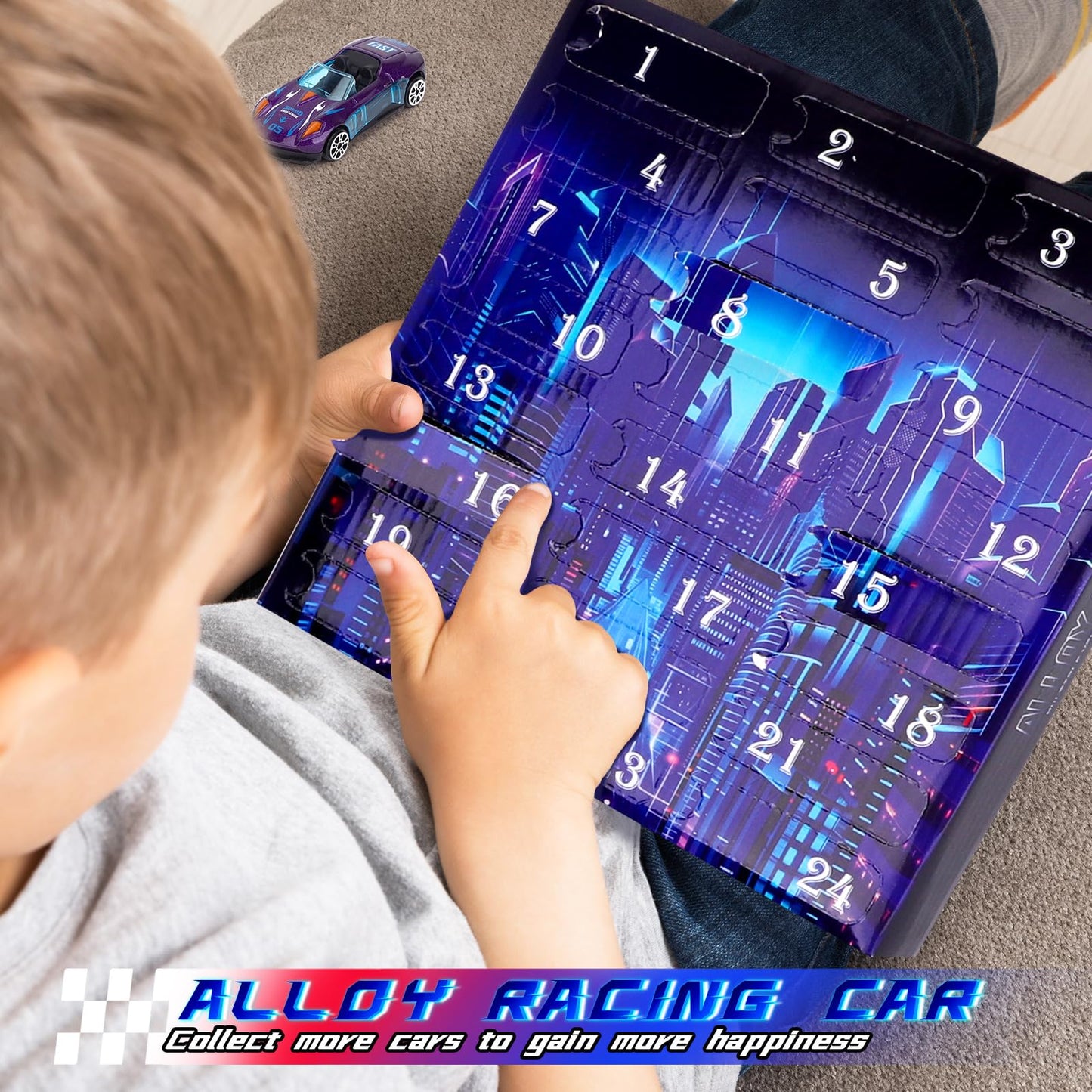 Advent Calendar Boys, 24 Pack Play Vehicles for Kids, Christmas Countdown Calendar, Ideal Gift for 3 4 5-7 8-12 Boys and Girls - Medaid International