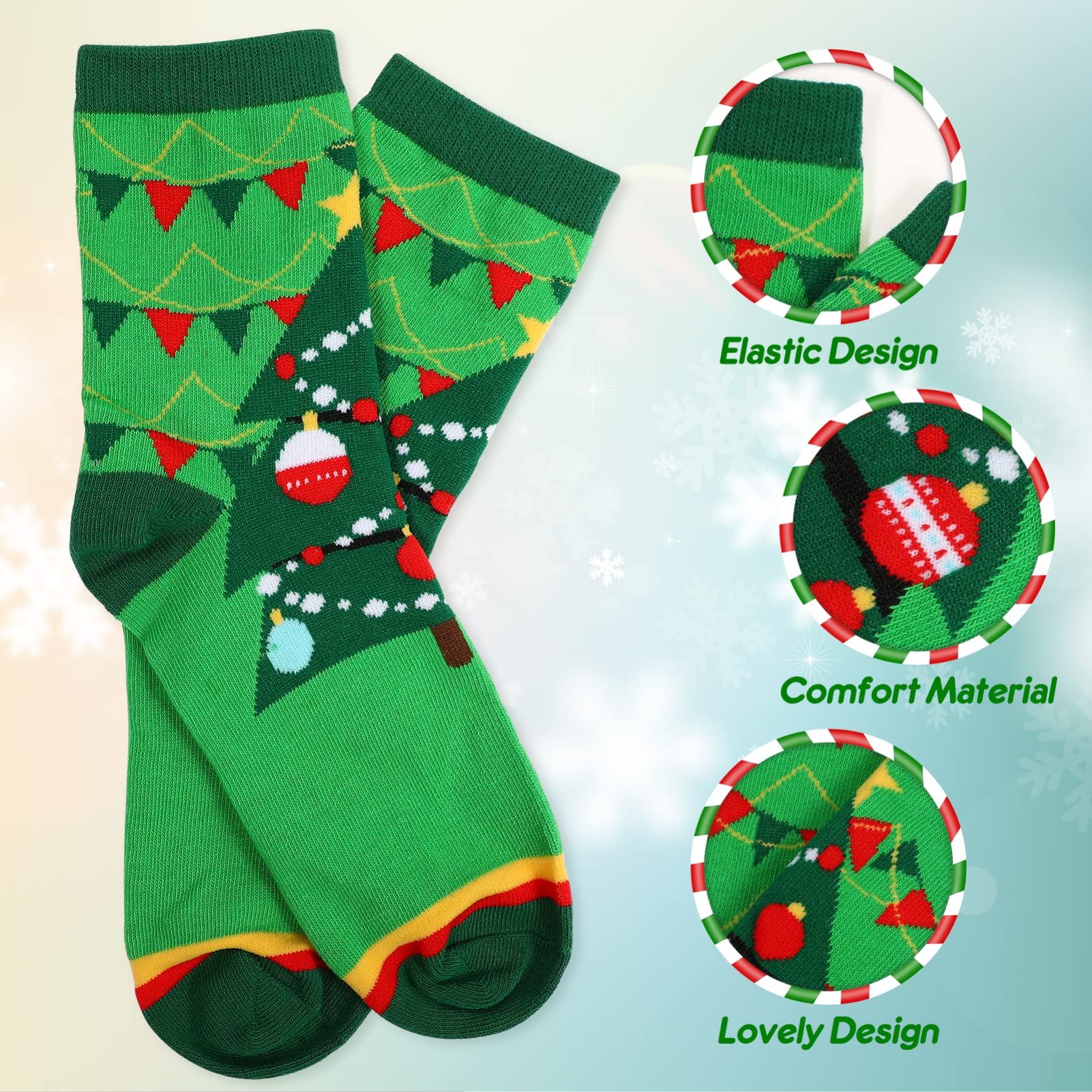 12 Pairs Women Christmas Socks Christmas Winter Warm Cozy Socks Adult Christmas Holiday Socks Cotton Christmas Cartoon Socks Xmas Warm Winter Socks- Christmas Advent Stocking In Box - Medaid International