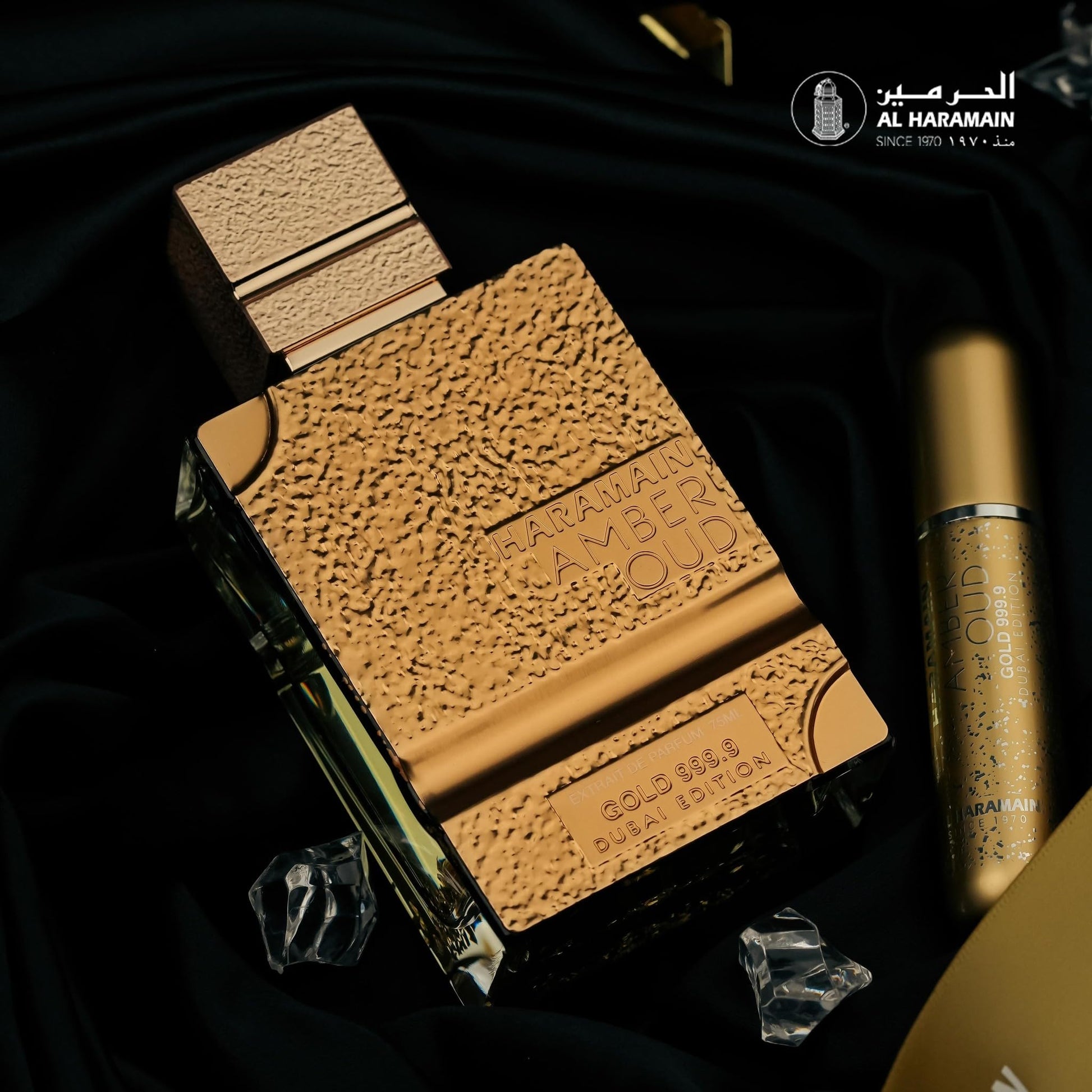Al Haramain Amber Oud Gold 999.9 - Dubai Edition - Arabian Perfume for Women - Long Lasting Fragrance - Arabic Perfume - Extrait De Parfum - 3.33 oz EDP Spray - Medaid International