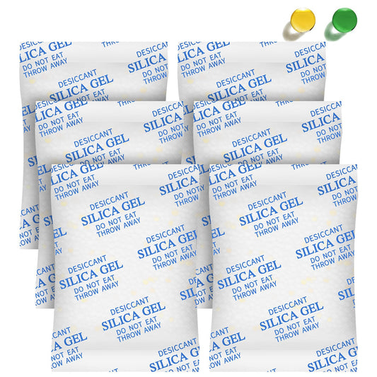Desiccant Packs for Storage, 75 Packs 20 Gram Silica Gel Packets for Moisture Control, Food Grade Moisture Absorbers with Color Indicating, Desiccant Packs for Foods, Electronics, Jewelry, Safe - Medaid International