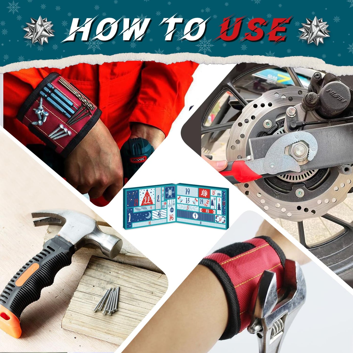 MOVINPE Hand Tool Advent Calendar for Men Teen Boy 2025 Christmas, 24 Days Household Hand Tool Kit Gifts Countdown to Christmas Gadget Tools for Son, Boyfriend, Husband, Dad - Medaid International