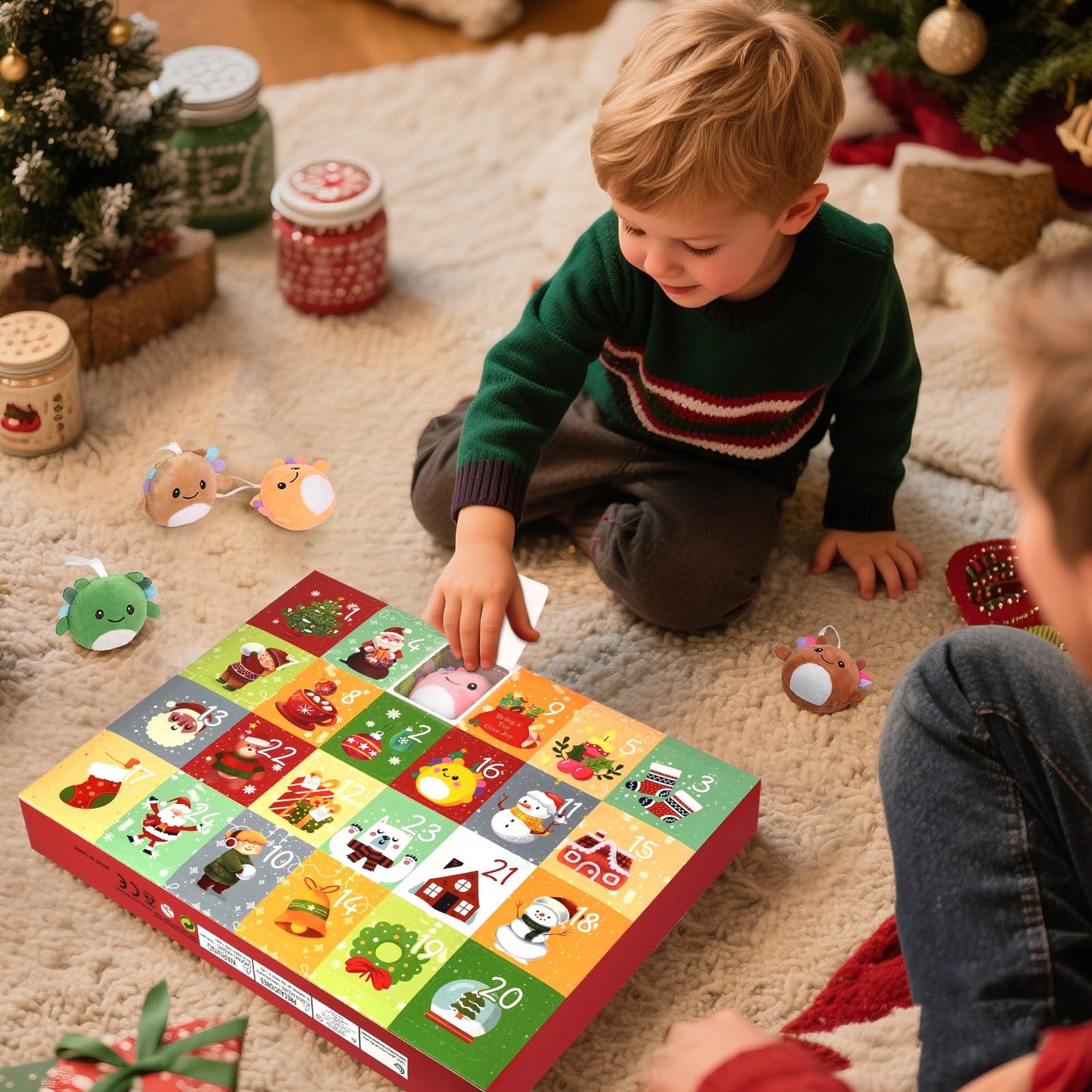 Advent Calendar 2025 - Christmas Countdown Calendars - 24 Days of Surprises with Mini Axolotl Plush Toys - Stuffed Animals Xmas Gifts for Kids Teens Girls Boys Toddler Party Favors - Medaid International