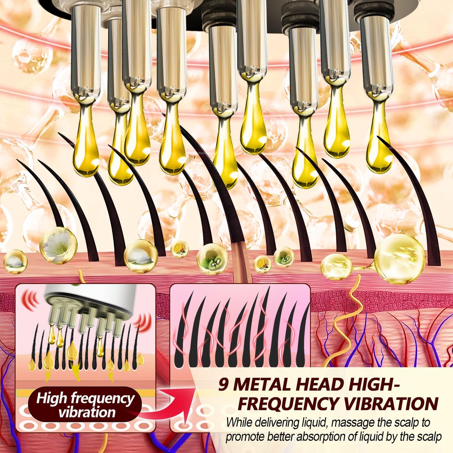 Pawfan Minoxidil Applicator, Hair Oiling Applicator, Root Comb Applicator，Scalp Oil Dispenser, 2-in-1 Hair Growth Oil Applicator and Scalp Massager for Hair Treatment and Growth - Medaid International