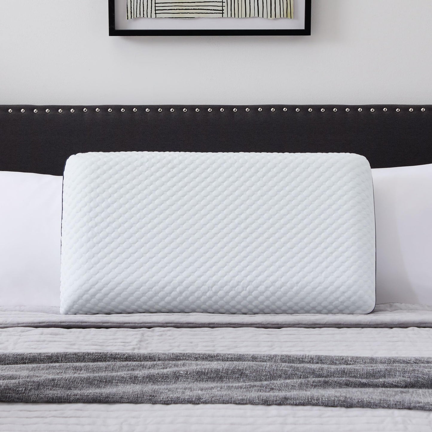 Weekender Gel Memory Foam Pillow - Queen Size - 1-Pack - Medium Plush Feel - Neck and Shoulder Support - Side, Stomach, and Back Sleepers - Home, Hotel, & Hospital Essentials - CertiPur Certified - Medaid International