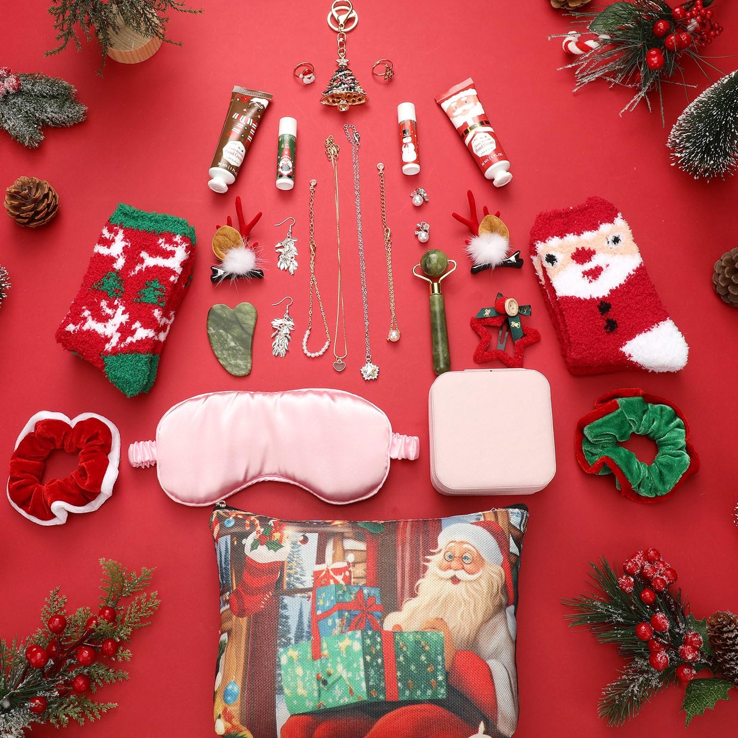 Lemosae Beauty Advent Calendar 2025 for Women Adult 24 Days of Xmas Countdown Gifts Beauty Jewelry Skincare Sets Holiday Christmas Surprise Gift Baskets for Adult Girls Women Mom Wife Sister Colleague - Medaid International