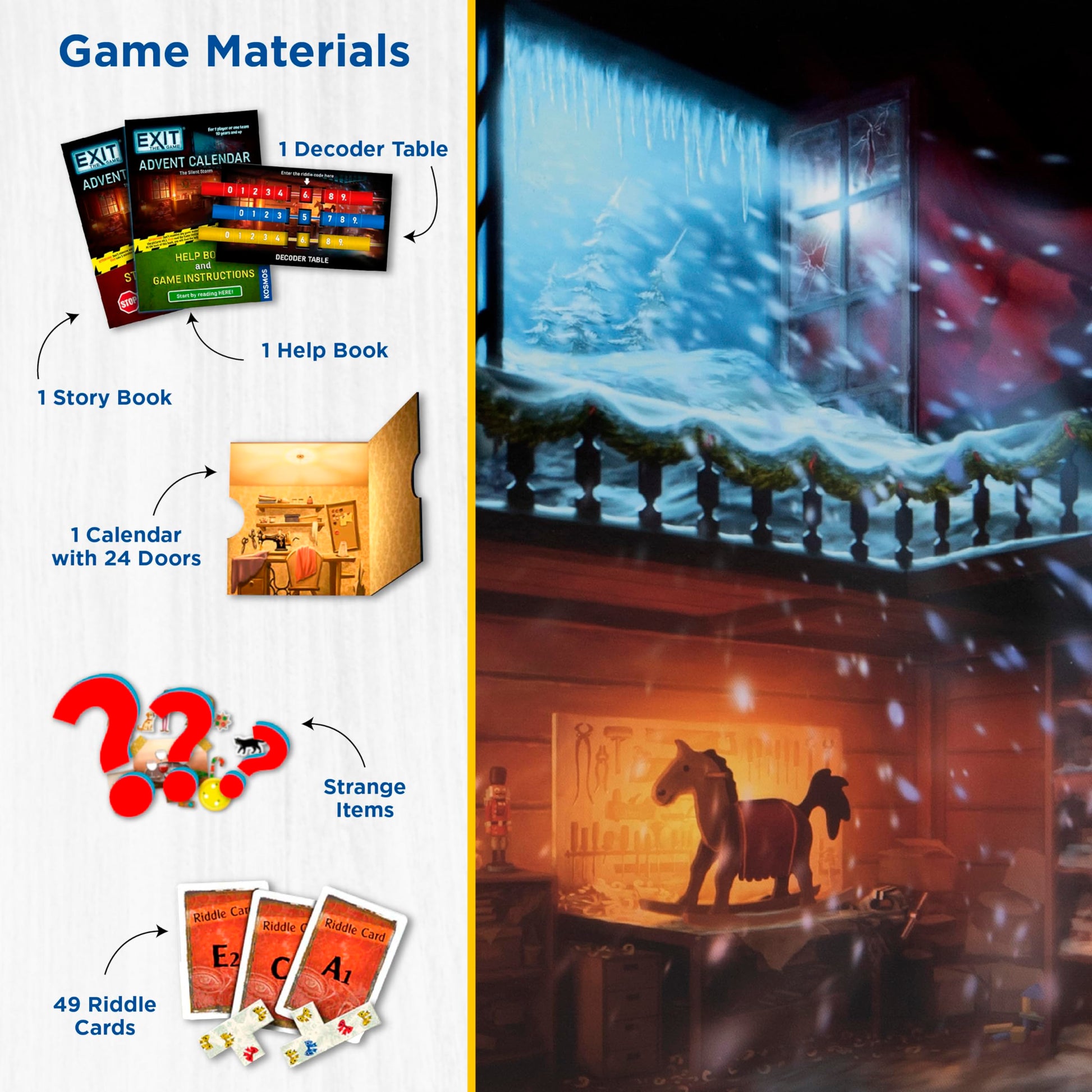 EXIT: The Game - Advent Calendar - The Silent Storm Family Game Cooperative Game Puzzle a Day Escape Room - Medaid International