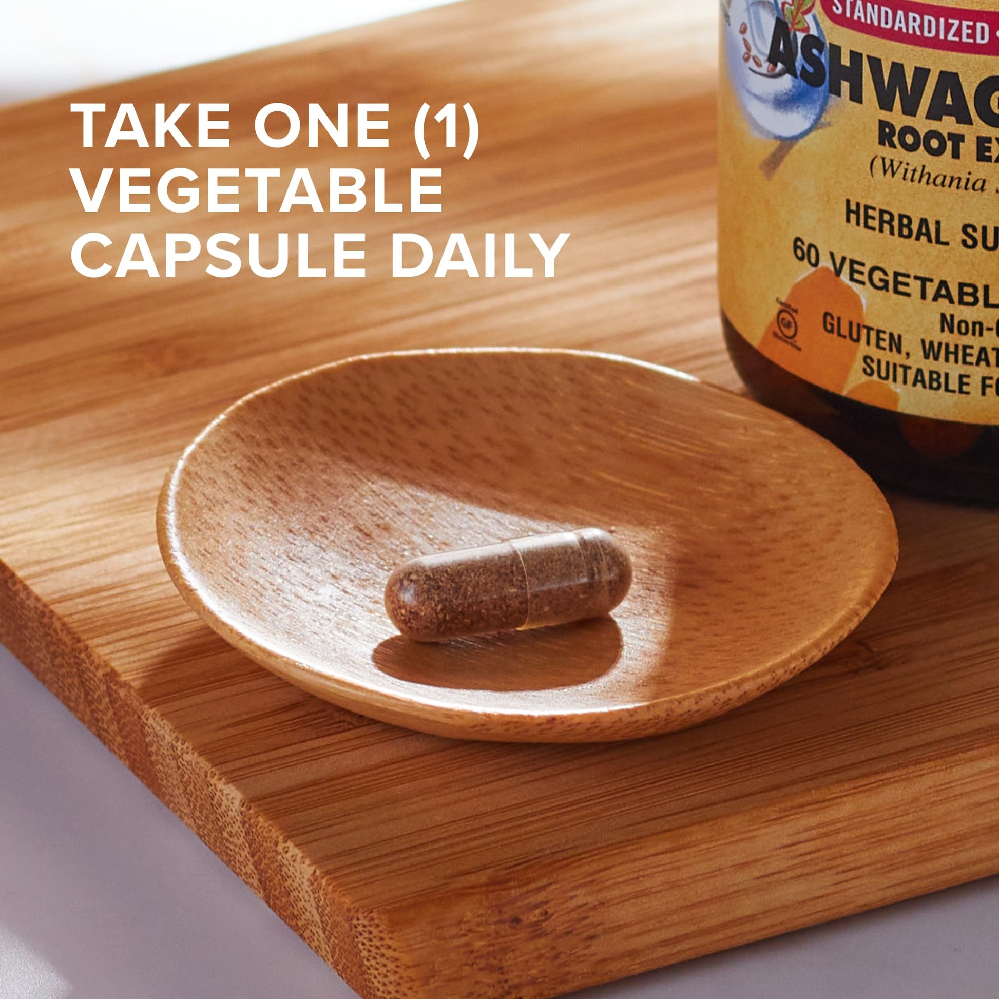 Solgar Ashwagandha Root Extract - 60 Vegetable Capsules - Standardized Full Potency (SFP) - Non-GMO, Vegan, Gluten & Dairy Free, Kosher - 60 Servings - Medaid International