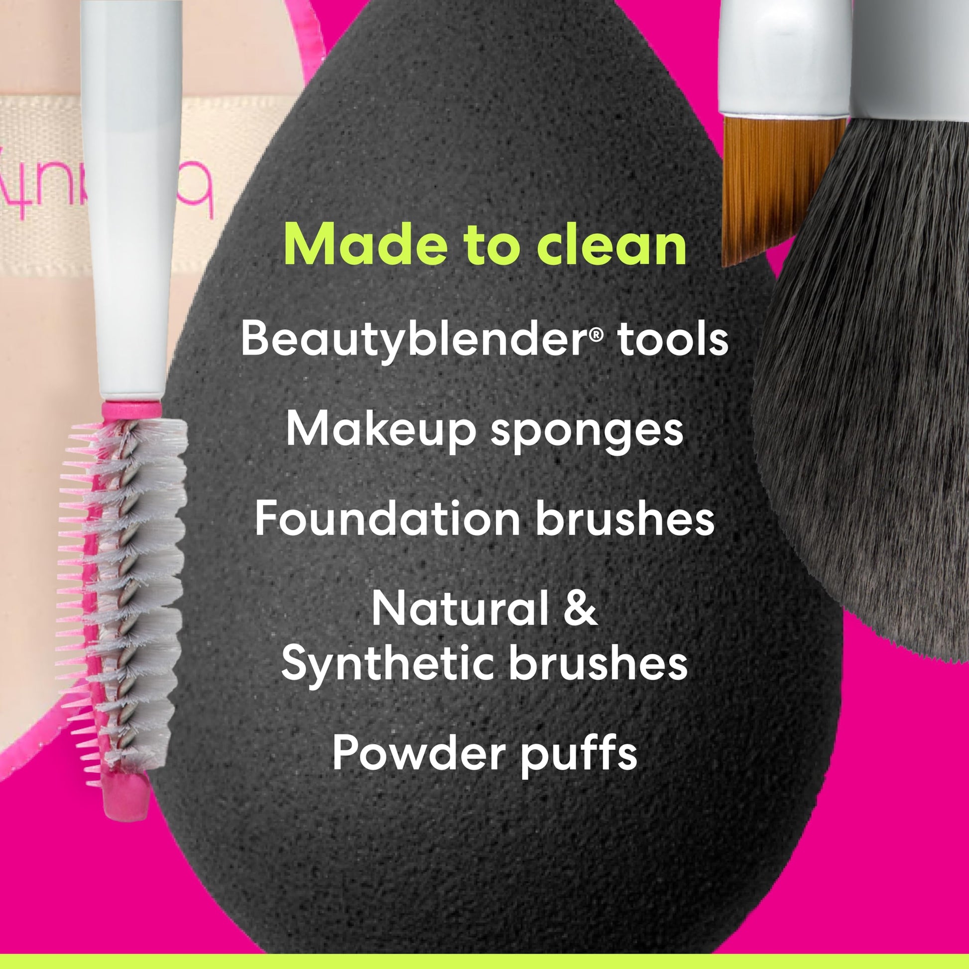 Beautyblender® | Blendercleanser® Solid Charcoal Scented Makeup Sponge & Brush Cleanser + Silicone Scrub Mat, Subtle Lavender Scent, Made in USA, Cleaning Makeup Sponges, Brushes & Applicators, 5.3oz - Medaid International