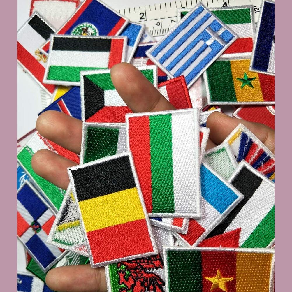 Cyprus Flag Patch Mini 1.2X1.7 inches. Cyprus Country Flag Tactical Military Embroidered Patch World Flags Stickers Embroidery Craft Iron On Sewing Logo Jacket Polo T- Shirt Hat Backpacks (06) - Medaid International