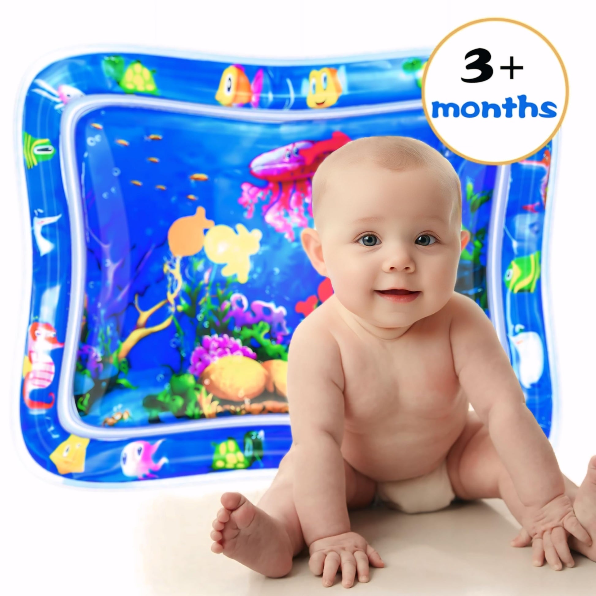 Shoping Solutions LLC Inflatable Tummy Time Water Mat for Babies – Sensory Activity Mat for Infants (3-24 Months), Leakproof Baby Toy for Motor Skill Development - Medaid International