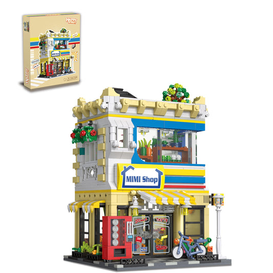 Yunsphere Mini Shop Lighting Building-Bricks Set, Street View Building Blocks with Lights, LED DIY Christmas Holiday House, Gifts for Boys, Girls and Adults(1389 Pcs) - Medaid International