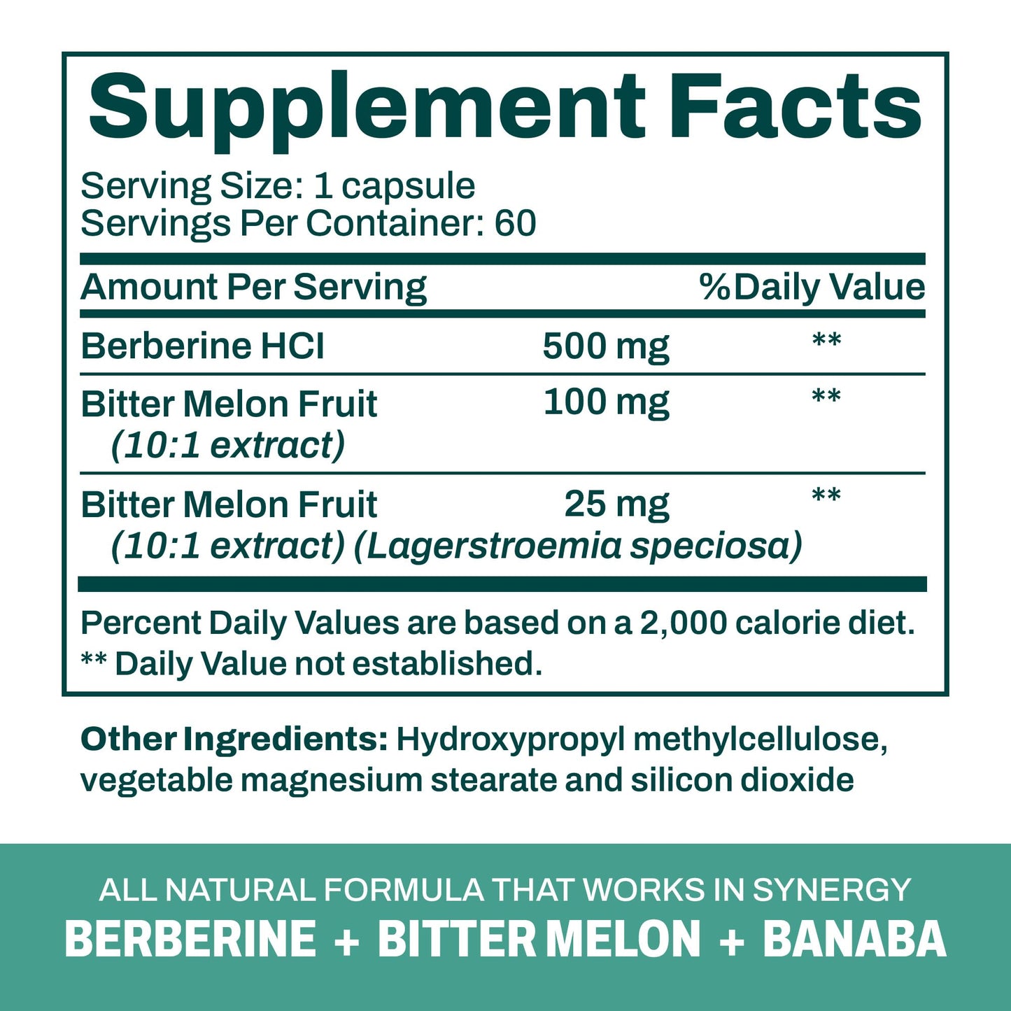 Aja Nutrition Berberine Plus – Triple Action Metabolic Support Supplement with Berberine HCl 500mg, Bitter Melon & Banaba Leaf – 1250mg Herbal Actives – Energy & Digestive Support – 60 Vegan Capsules - Medaid International