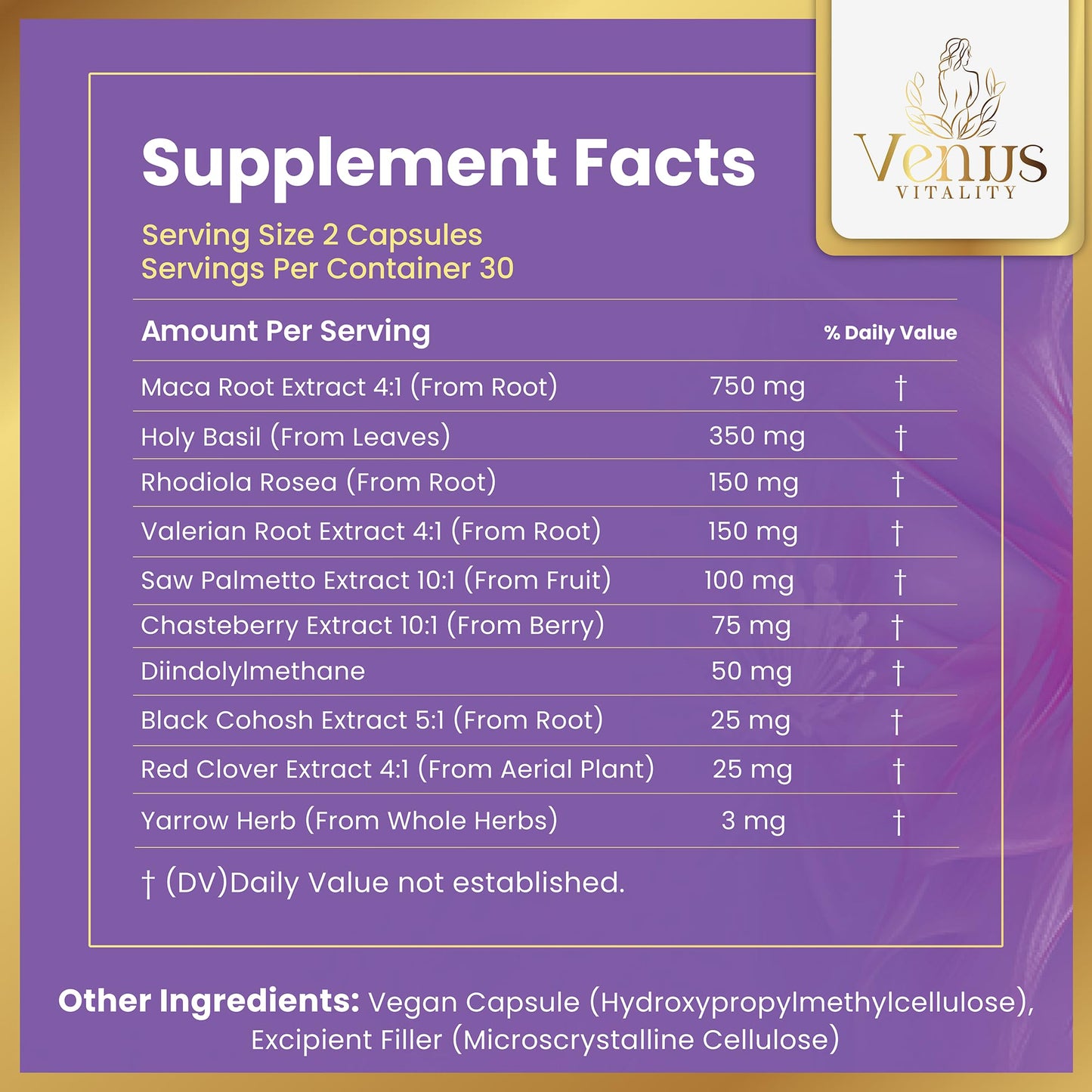 Black Cohosh for Menopause Hot Flashes – Maca Root & Holy Basil Supplement for Hormone Balance – Chasteberry, Rhodiola, Valerian Root, Saw Palmetto, and Red Clover for Natural Menopause Relief - Medaid International