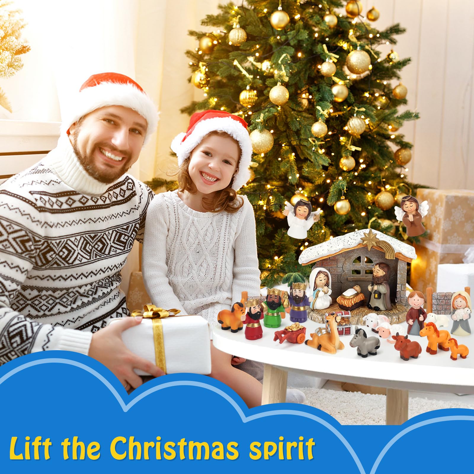 Nativity Advent Calendar 2025 for Kids - 24 Days of Nativity Set for Kids - Toddler Advent Calendar for Boys & Girls - Christmas Countdown Calendar Gifts for Children Ages 1 2 3 4 5+ - Medaid International