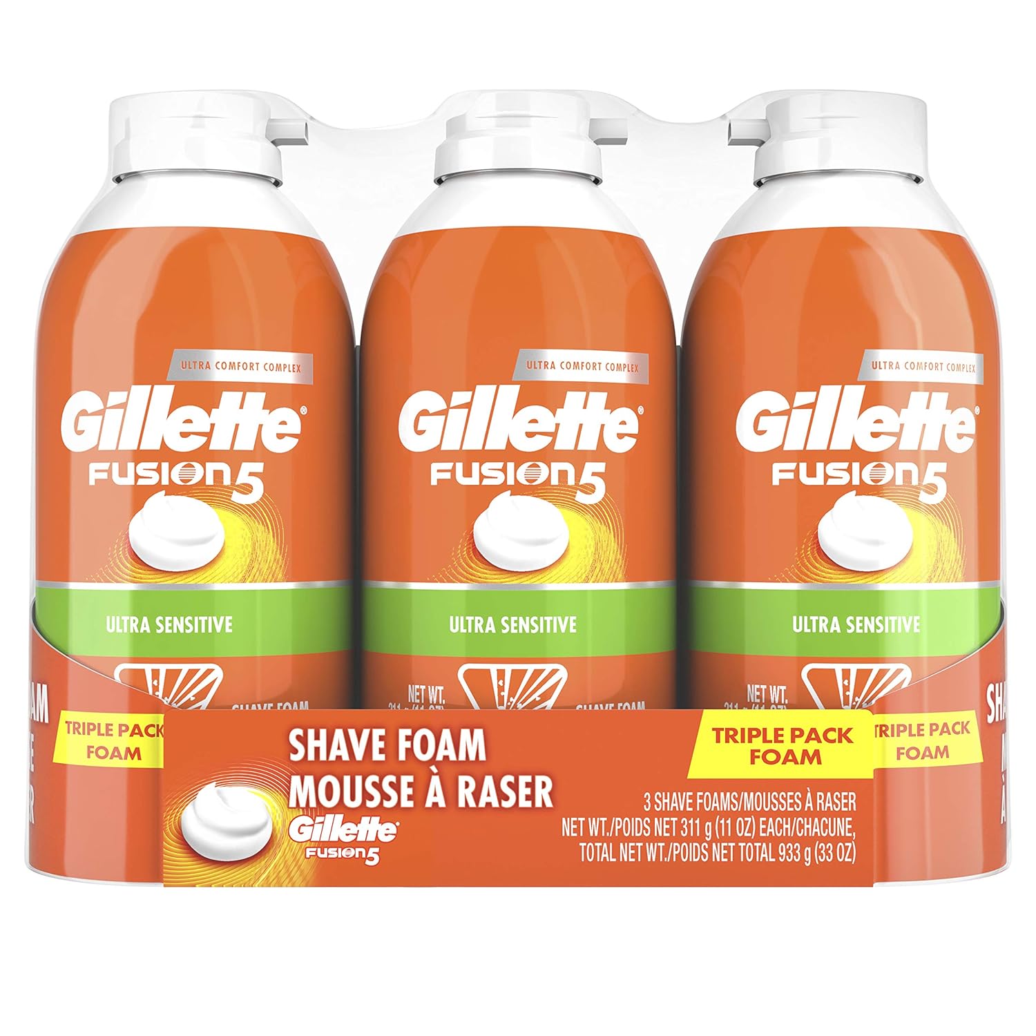 Gillette Series 3X Action Shave Gel, Sensitive Twin Pack, 7 Oz (Pack of 2) - Medaid