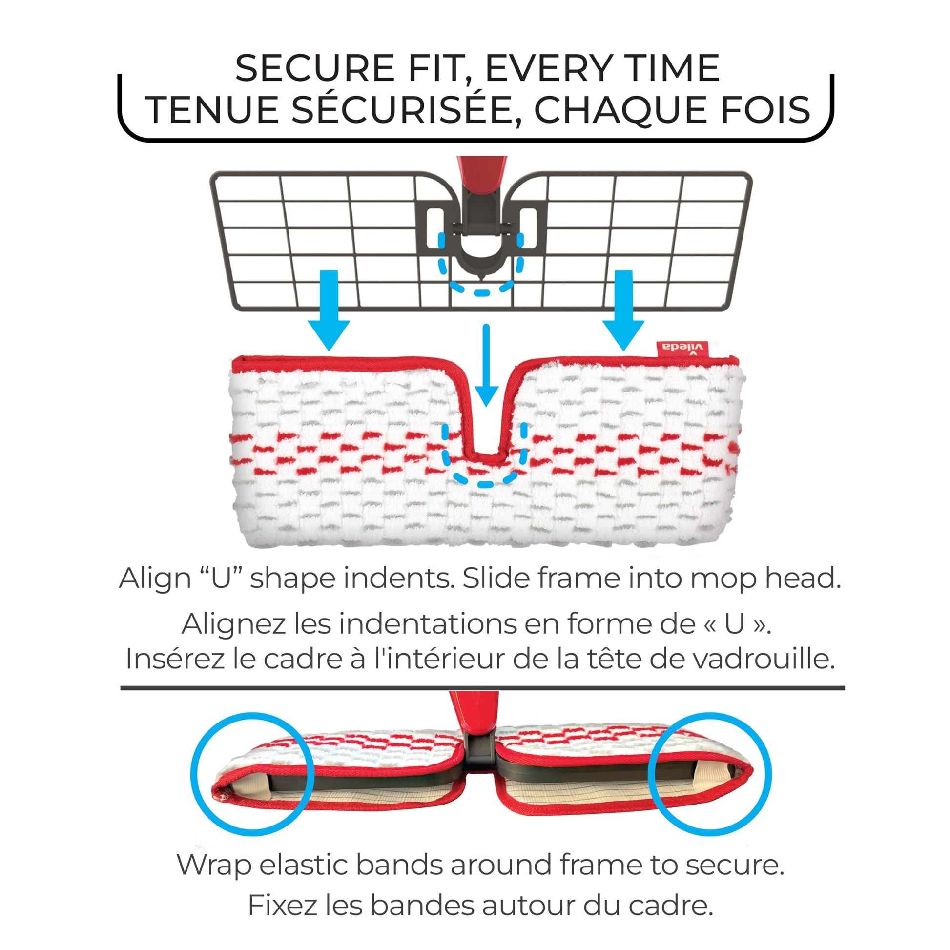 Vileda Promist Max Spray Mop - 360 Degree Swivel, Red, Cotton Head, Multiple Surfaces - Medaid International