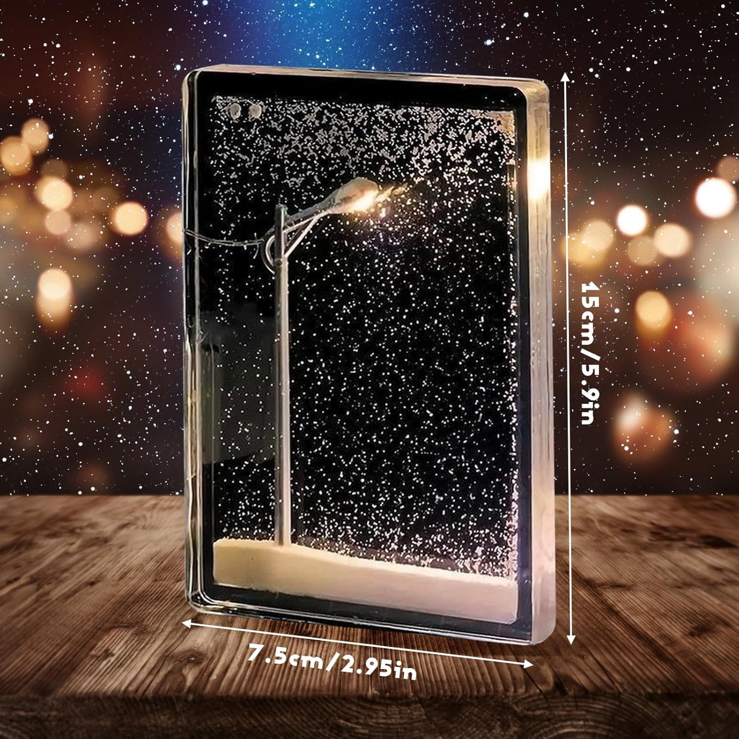 i Snow Tales Lamp, Snowy Night Street Lamp Christmas Snow Scene Light DIY Materials, Snow Globe Night Light - Medaid International