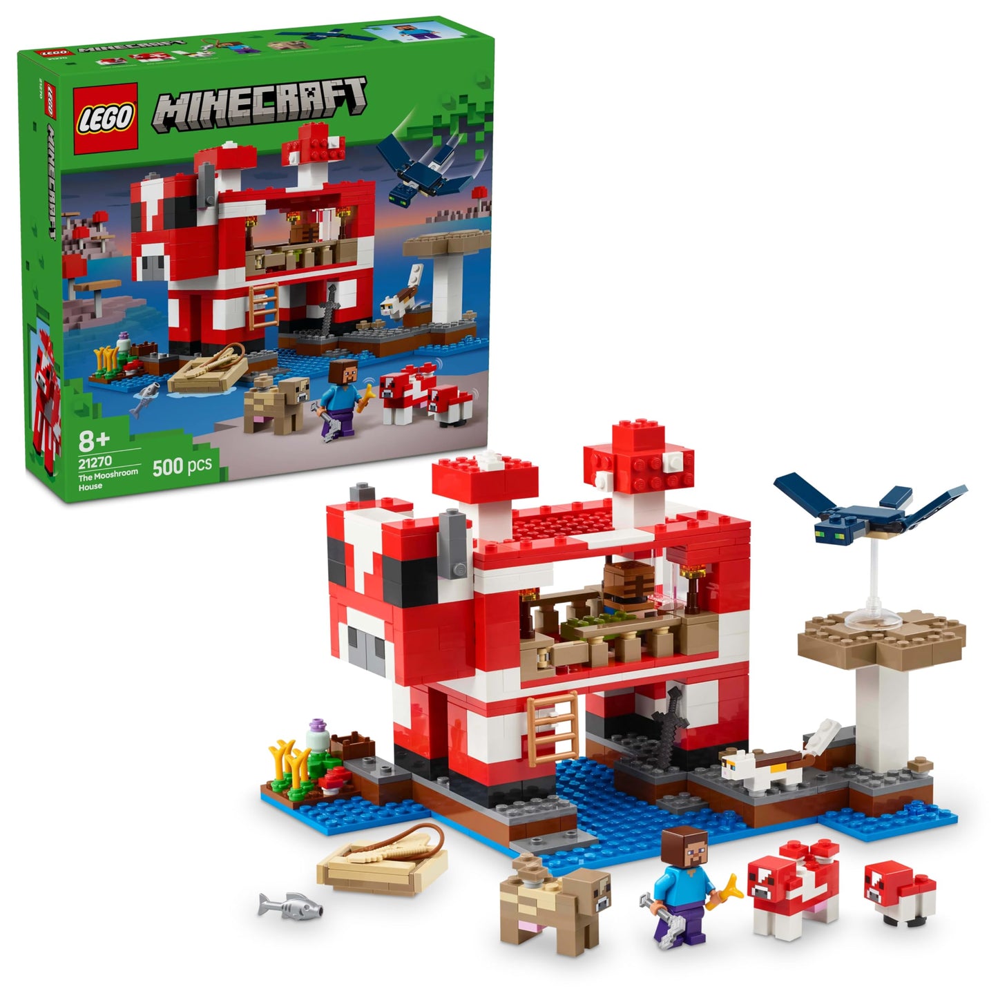 LEGO Minecraft 21270 Moshroom House, Toy, Birthday Gift, Blocks, Girls, Boys, Children, 8, 9, 10, Elementary School Students - Medaid International