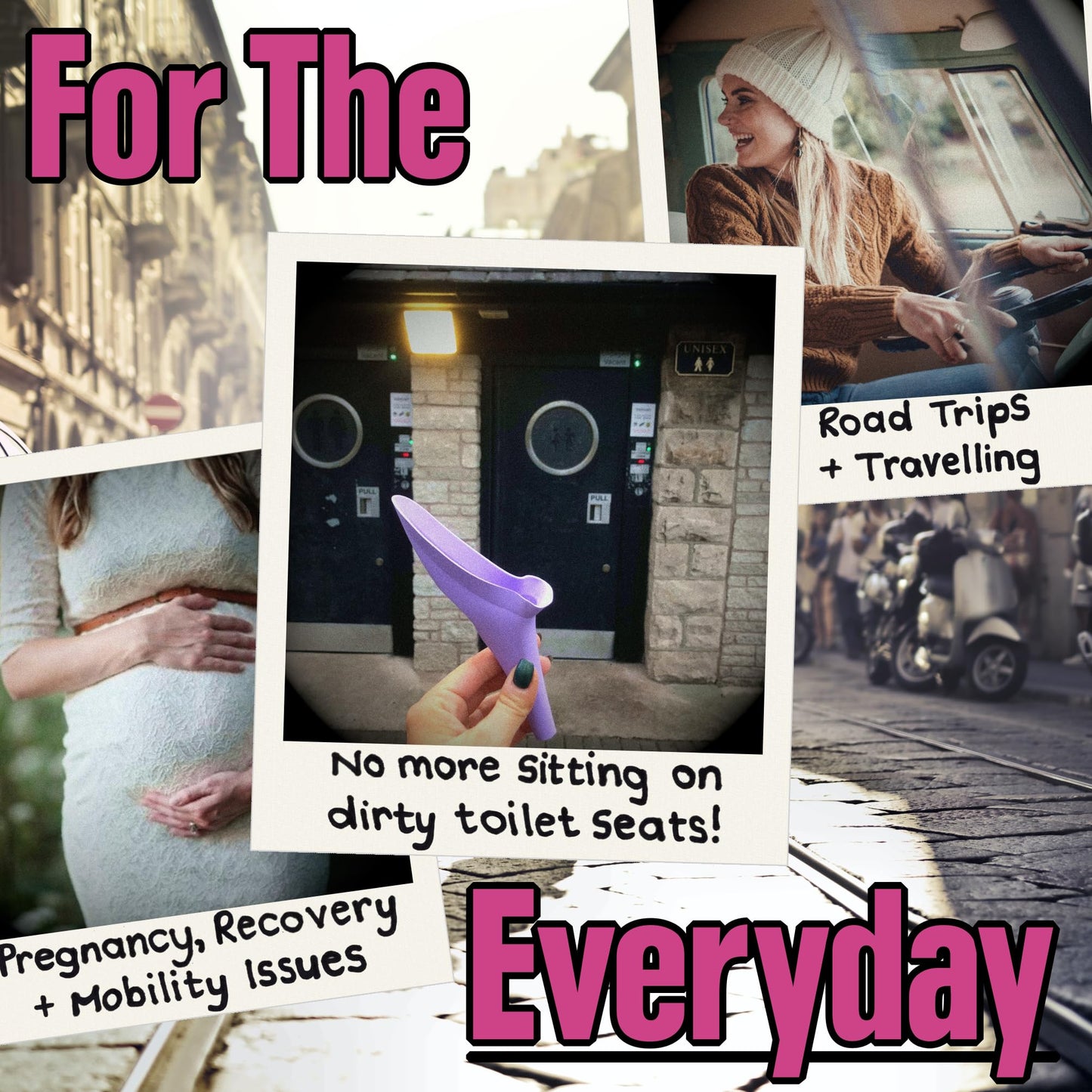 SHEWEE Flexi – The Original Female Urinal – Made in The UK – Reusable, Flexible & Portable Urination Device. Festival, Camping, Car, Hiking Essentials for Women. Stand to Pee Funnel – Purple - Medaid International