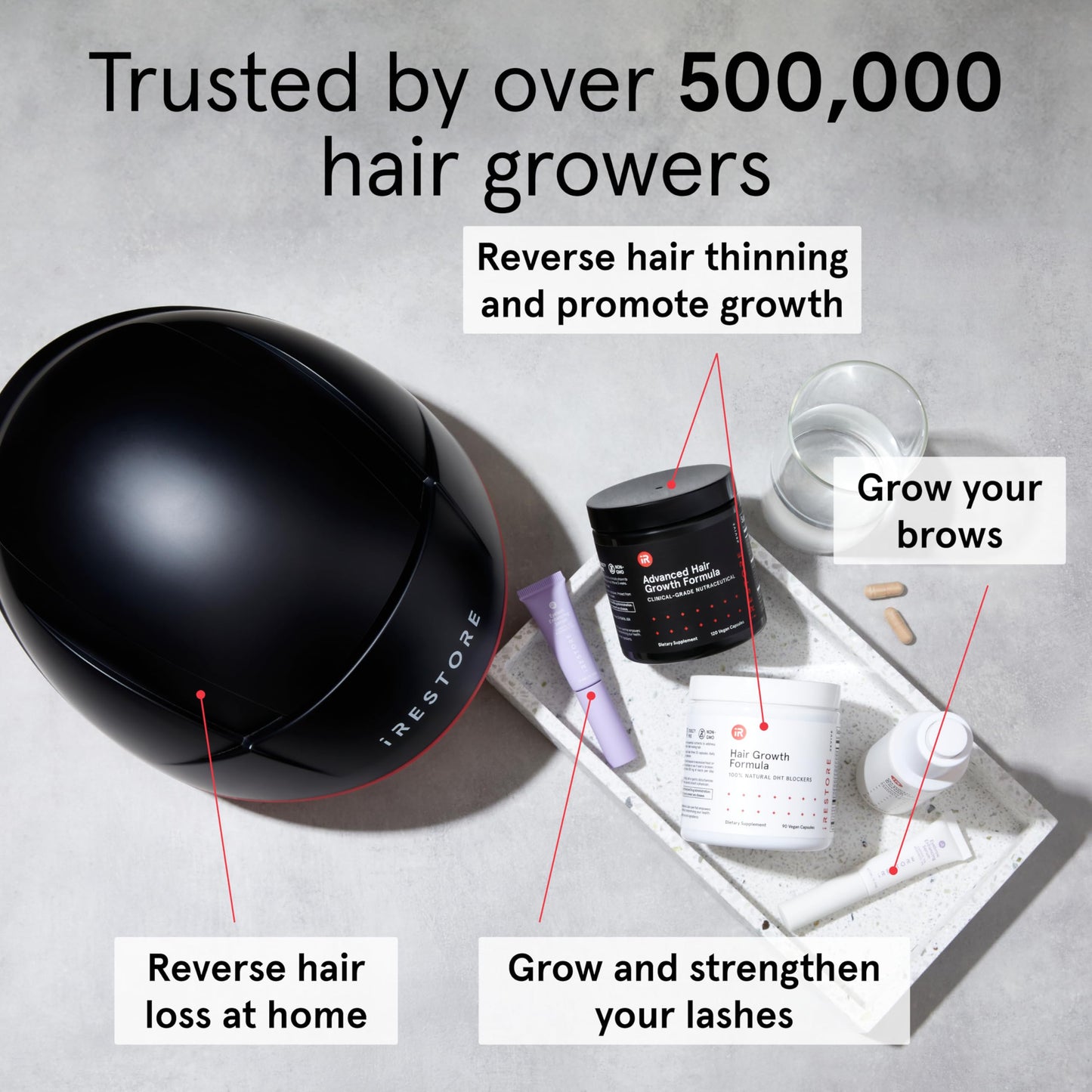 iRestore Hair Growth Supplement - Hair Loss Vitamins for Women and Men - Biotin Multivitamins & DHT Blocker to Reduce Hair Thinning - Hair Regrowth Pills - 30 Days Supply 90 Count (Pack of 1) - Medaid International