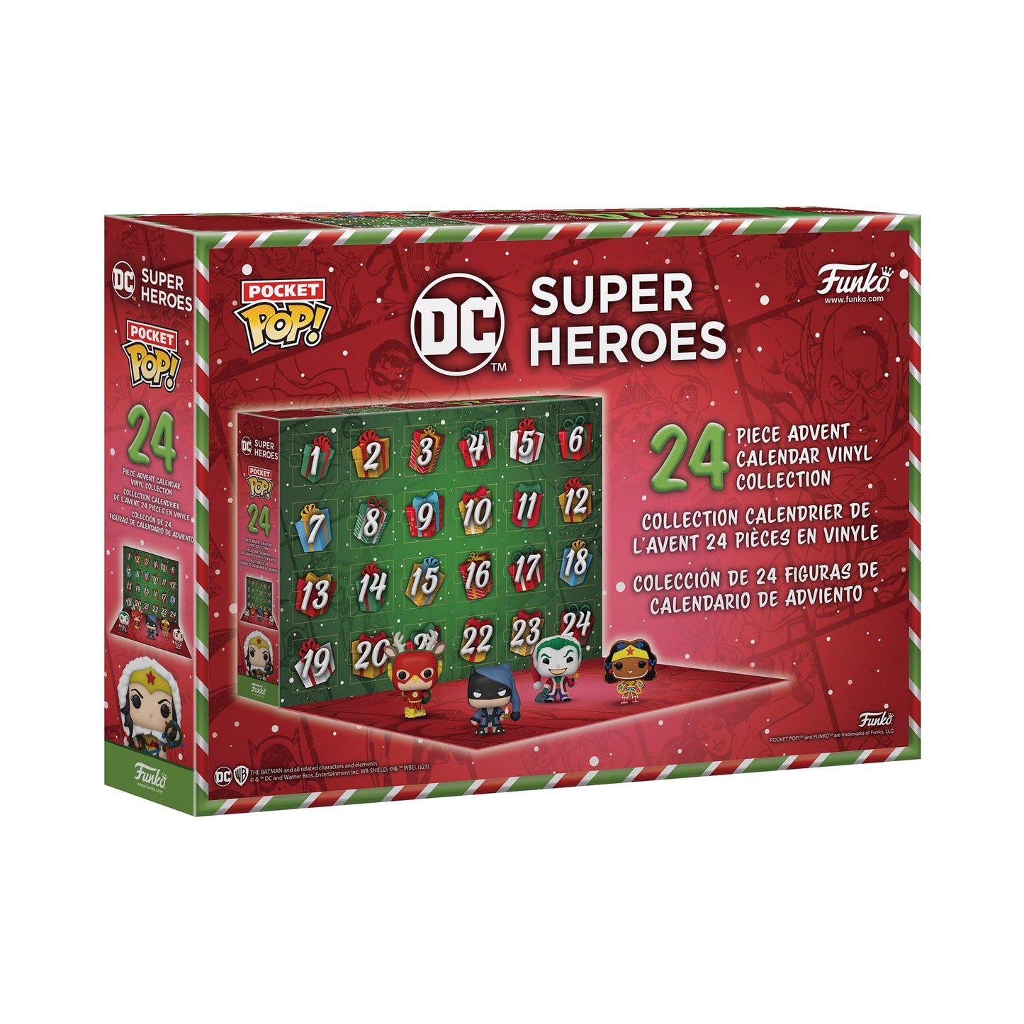 Funko Pop! Advent Calendar: DC Super Heroes - Superman - 24 Days of Surprises - Collectible Vinyl Mini Figures - Mystery Box - Gift Idea - Holiday Present for Girls, Boys & Kids - Christmas Countdown - Medaid International